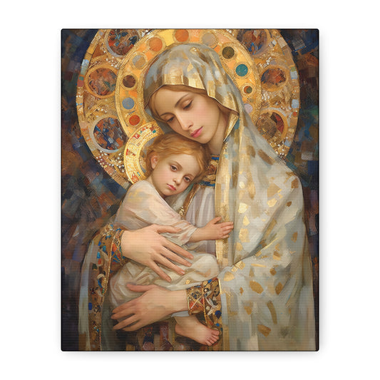 Madonna and Child - Gallery Wrapped Canvas - Sanctified Souls Print - Religious Art for your Home - The Virgin Mary and The Christ Child