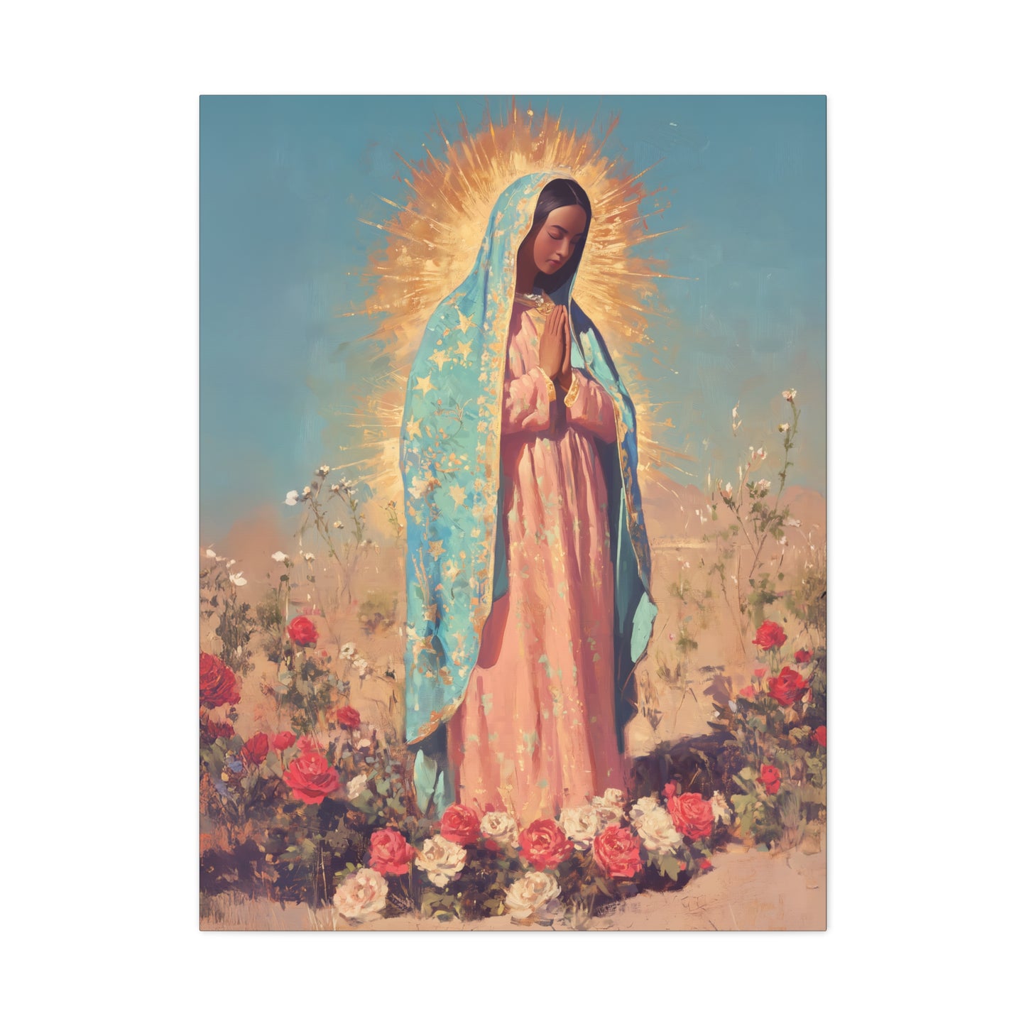 Our Lady of Guadalupe - Gallery Wrapped Canvas - Print - Religious Art for your Home - Catholic Art