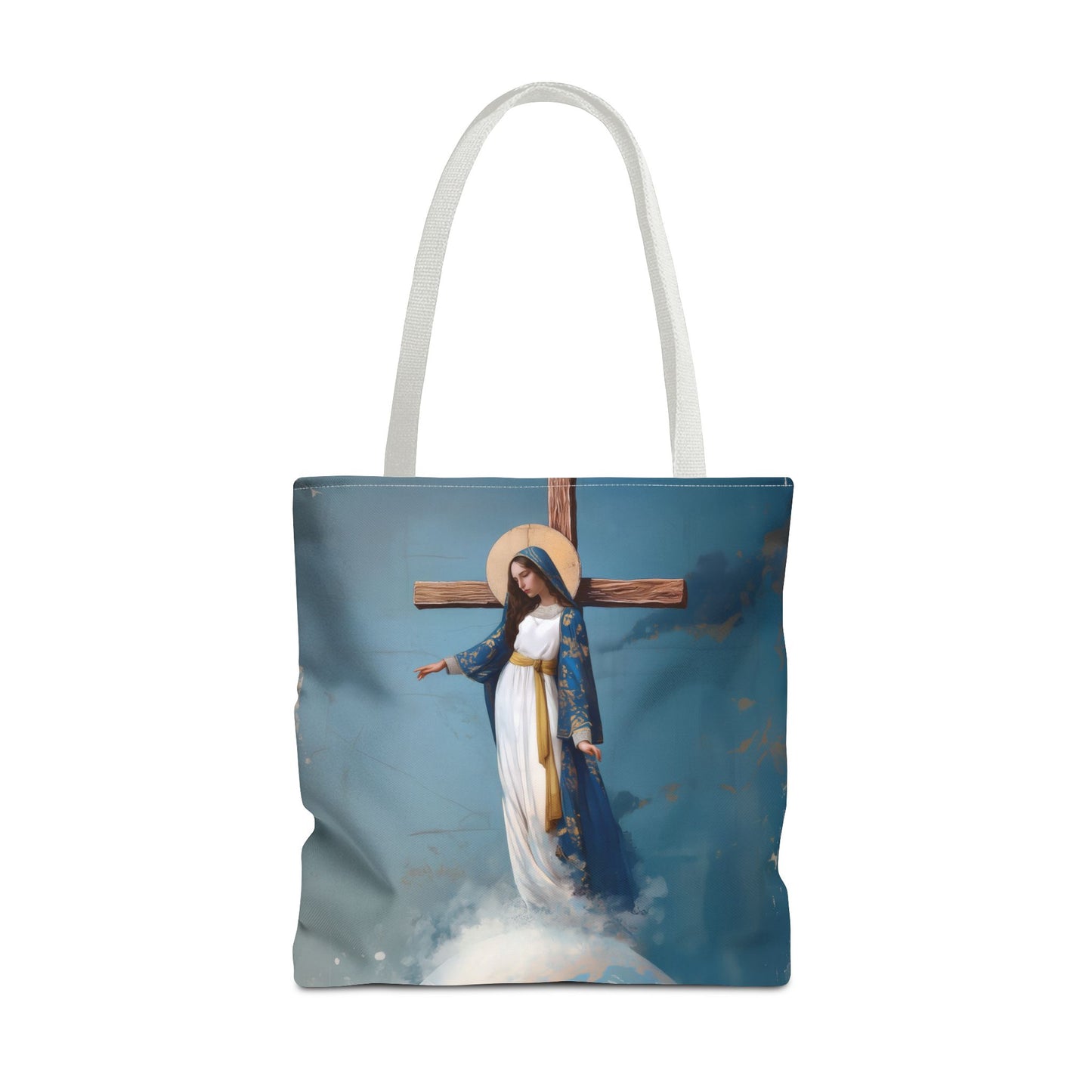 The Lady Of All Nations - Marian Devotion - Mother Mary - Tote Bag - Large Medium Small Faith Art Bag - Re-usable Tote Purse - Double Sided