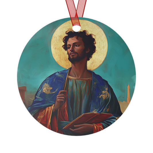 Saint Addal Metal Ornament - Religious Holiday Christmas Keepsake - Religious Catholic Tree Ornament - Holiday Christmas Gift