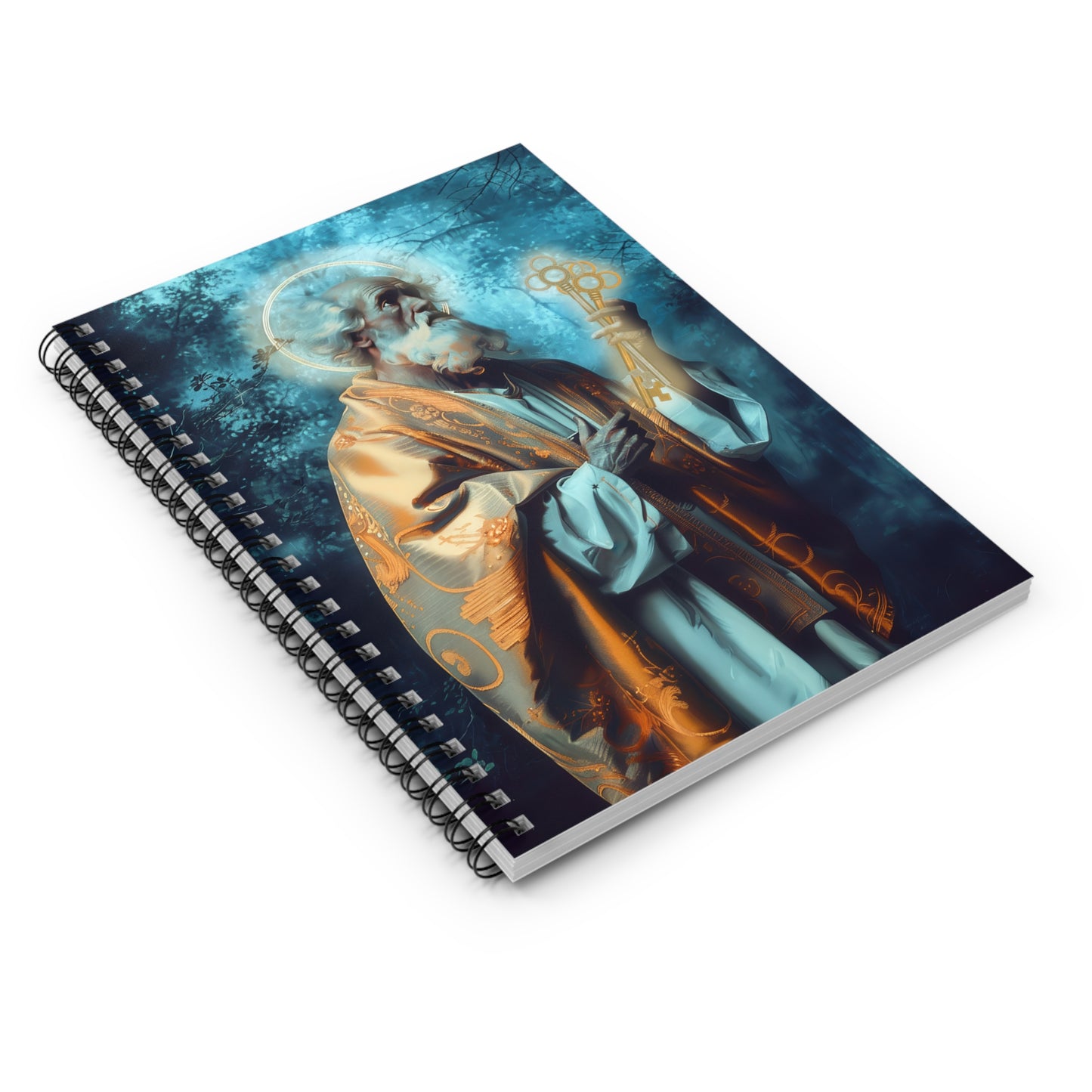 Saint Peter - Sanctified Souls Art - Religious - Spiral Notebook - Ruled Line - Catholic Religious art present gift - Devotional Journaling