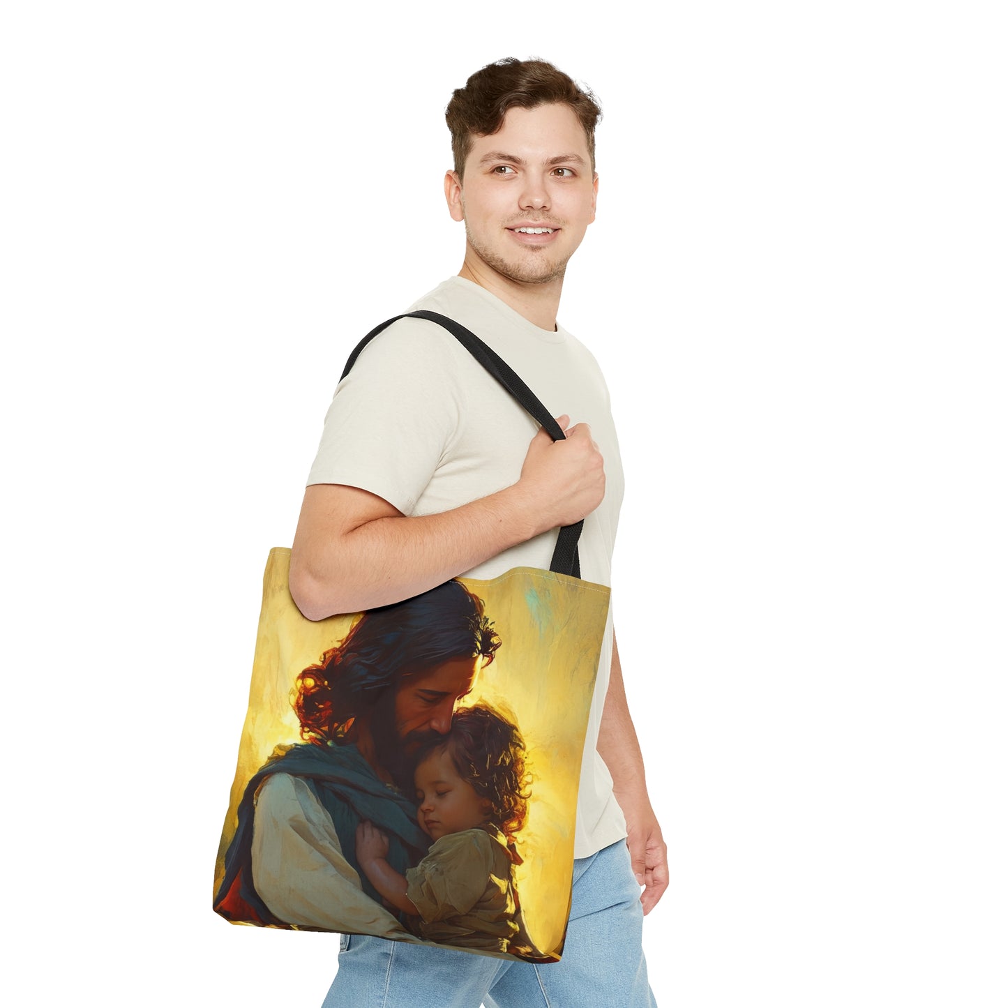 Divine Protector of the Innocent Tote Bag - Large Medium Small Faith Art Bag - Catholic Faith Purse - Religious Carry All
