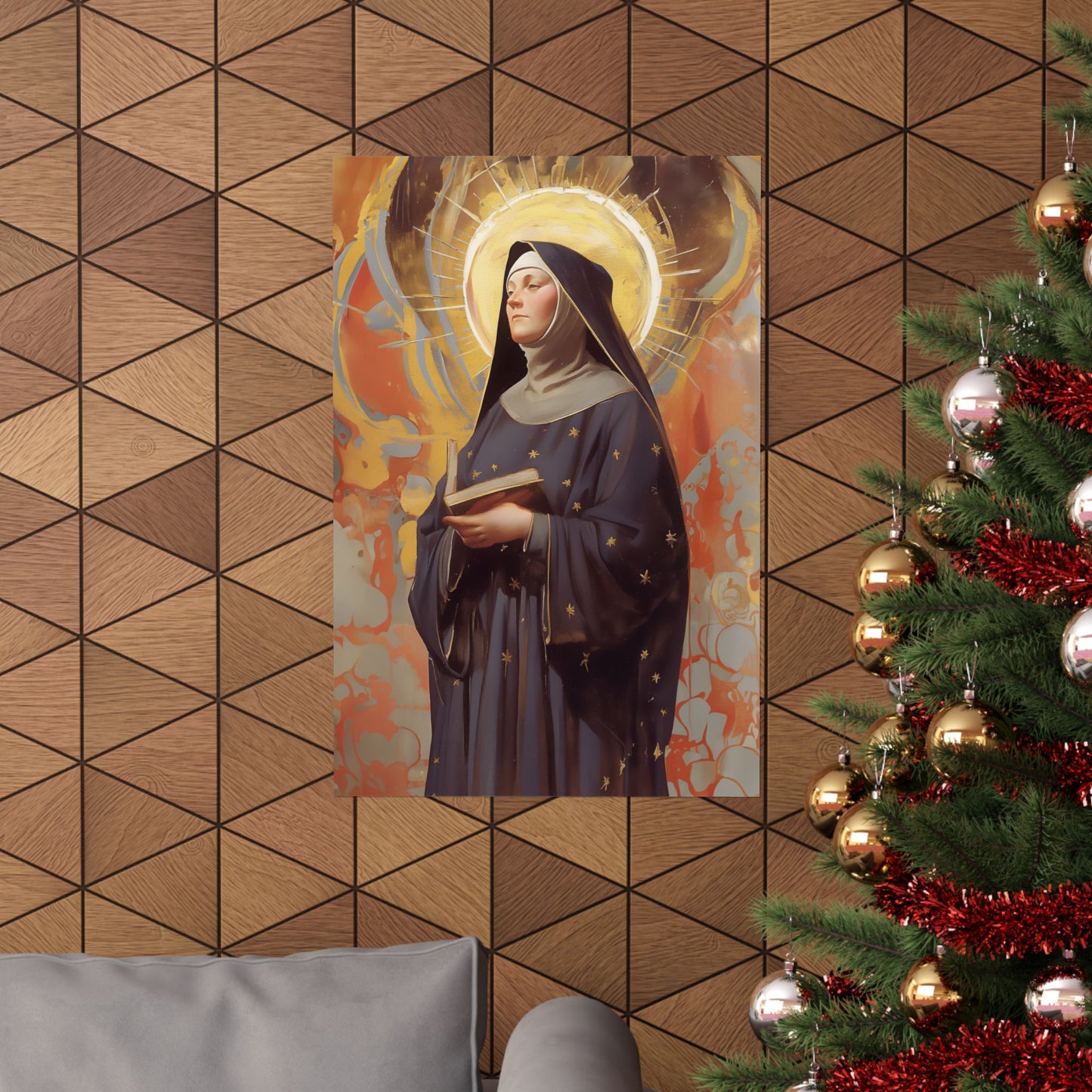 Saint Monica of Hippo - Sanctified Souls Print - Multiple Sizes - Premium Posters - Catholic Art - Christian - Gifts for Catholics