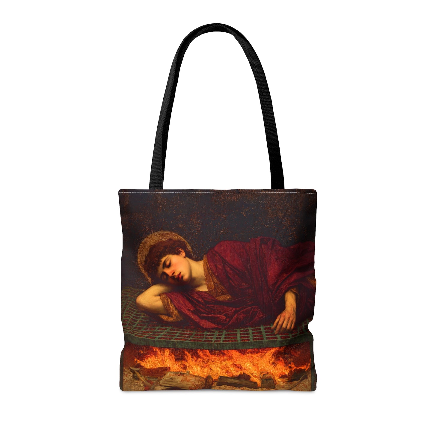 Saint Lawrence - Tote Bag - Large Medium Small Faith Art Bag - Bible Study Faith Purse - Double Sided