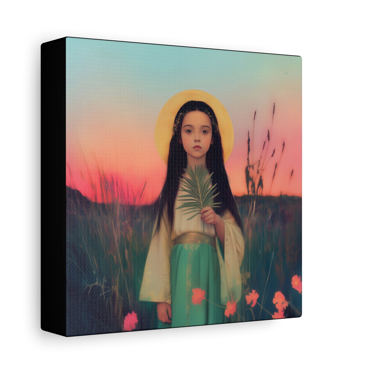 Saint Charity - Multiple Sizes - Catholic Home art - Museum Wrapped Canvas - Sanctified Souls Print - Martyr Saint