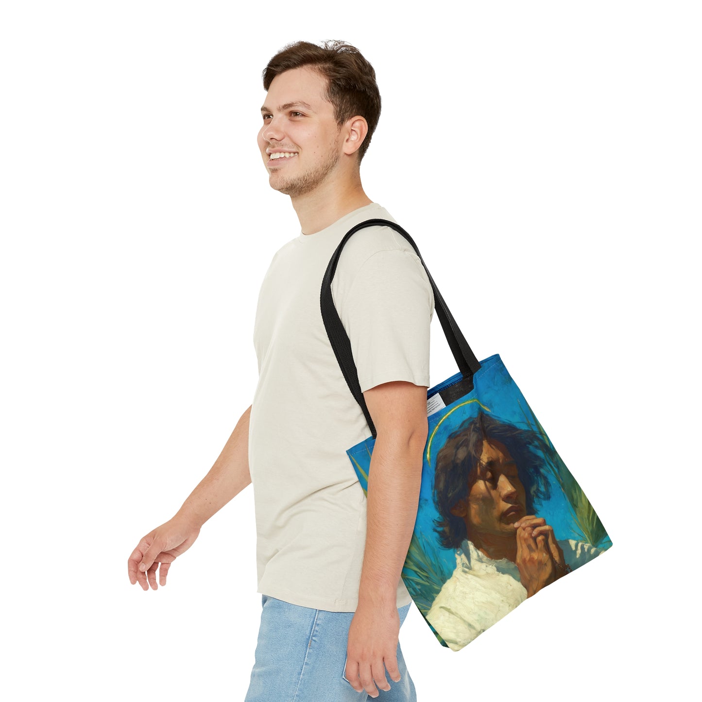 Saint Lorenzo Ruiz - Tote Bag - Large Medium Small Faith Art Bag - Bible Study Faith Purse - Double Sided Prayer Tote