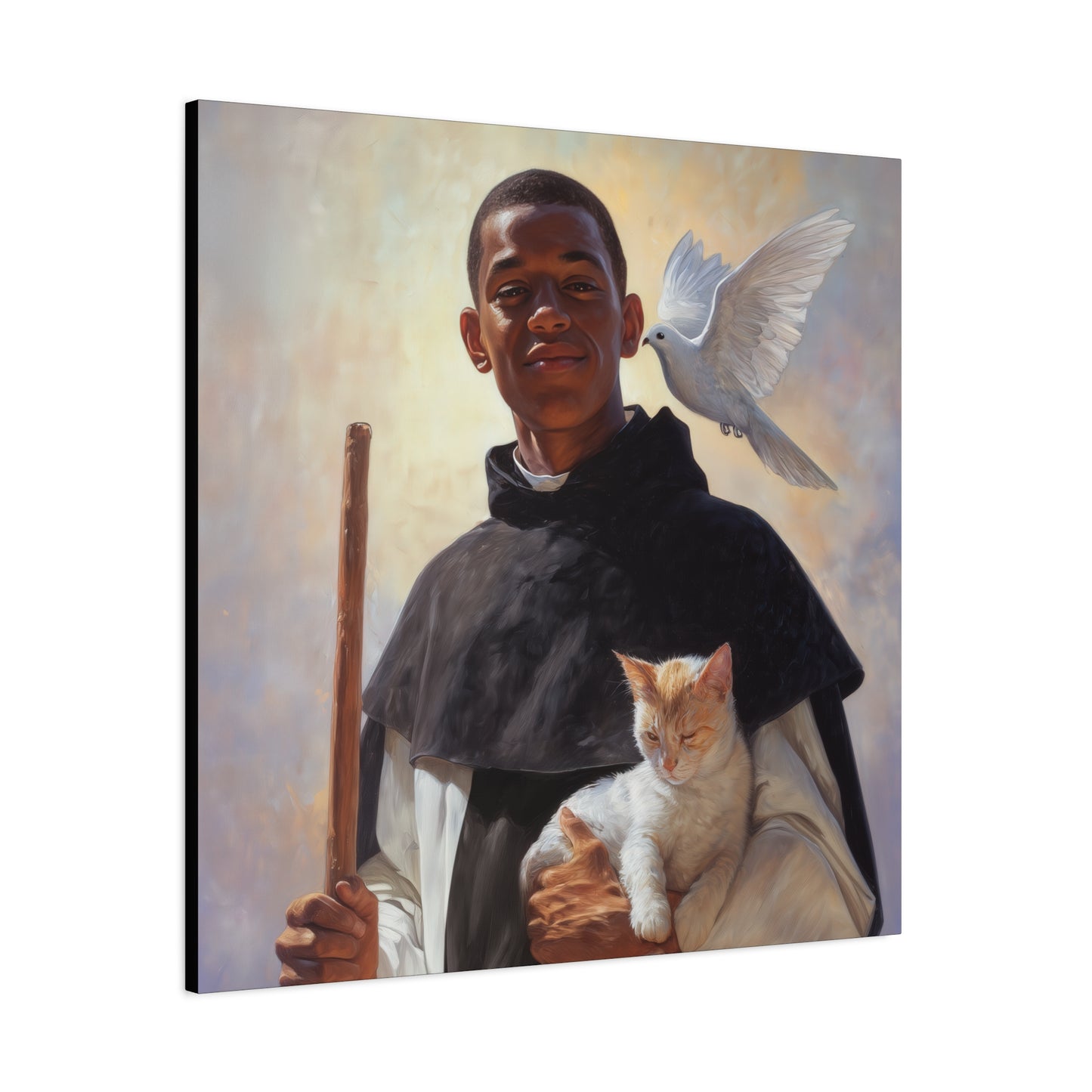 Saint Martin de Porres - Gallery Wrapped Canvas - Print - Religious Art for your Home - Catholic Art