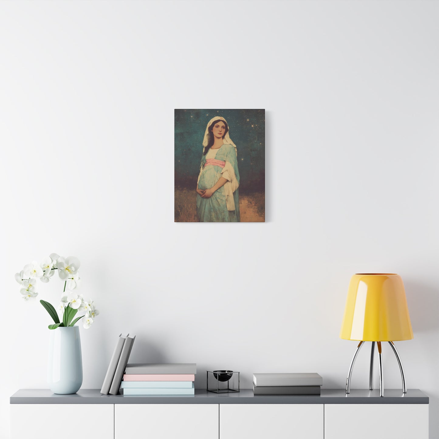Our Lady of 'O' - Our Lady of Expectation - Mother Mary - Marian Art - Gallery Wrapped Canvas - Print - Catholic Art Print