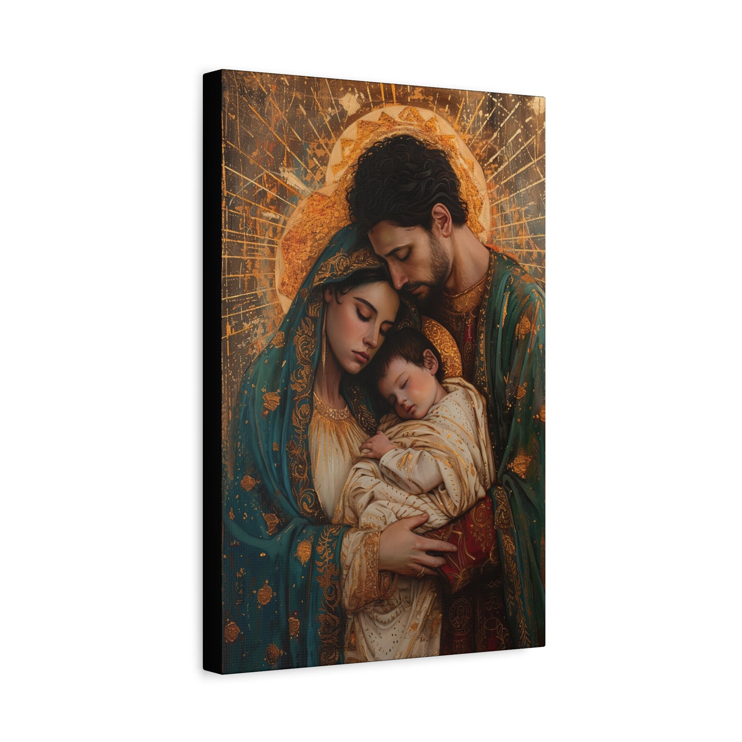 Divine Harmony - The Holy Family - Museum Wrapped Canvas - Sanctified Souls Print - Religious Art - Jesus, Mary and Joseph Art