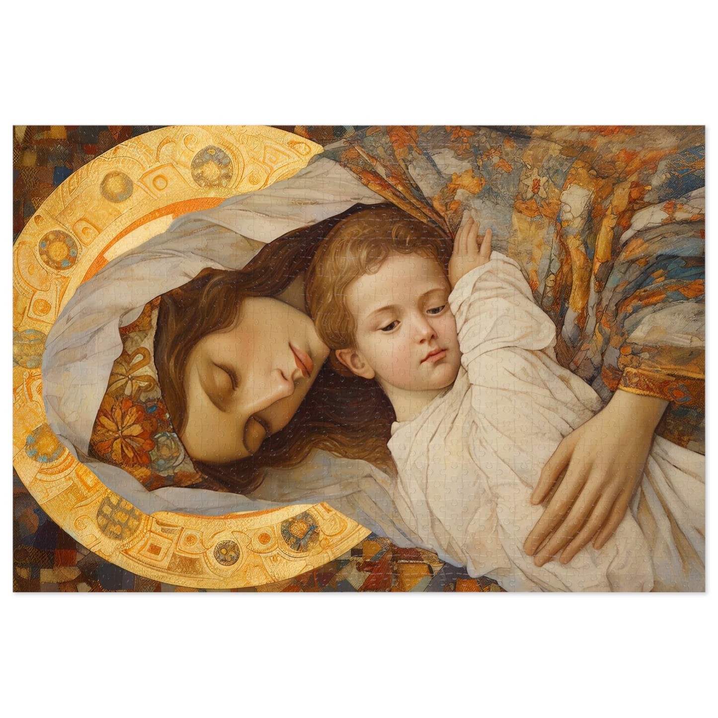 Cradle of Grace - Madonna and the Newborn Christ - Puzzle and Keepsake Tin - Jigsaw Puzzle (30, 110, 252, 500,1000-Piece) - Religious Puzzle