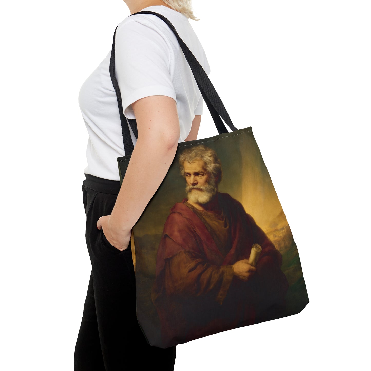 Saint Philip the Apostle Tote Bag - Large Medium Small Faith Art Bag - Bible Study Faith Purse - Double Sided