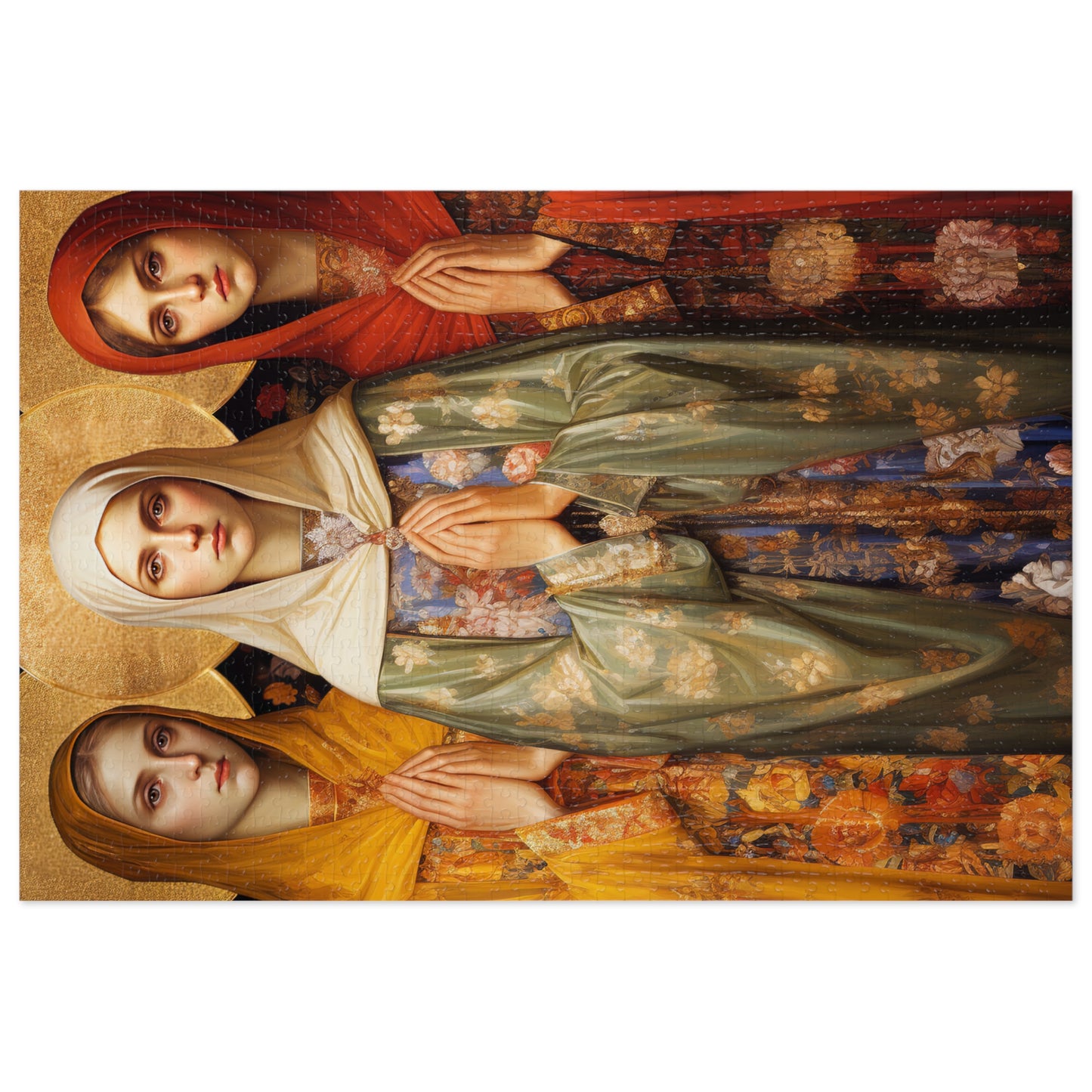 Saints Menodora, Metrodora, and Nymphodora - Puzzle and Keepsake Tin - Jigsaw Puzzle (30, 110, 252, 500,1000-Piece) - Religious Puzzle