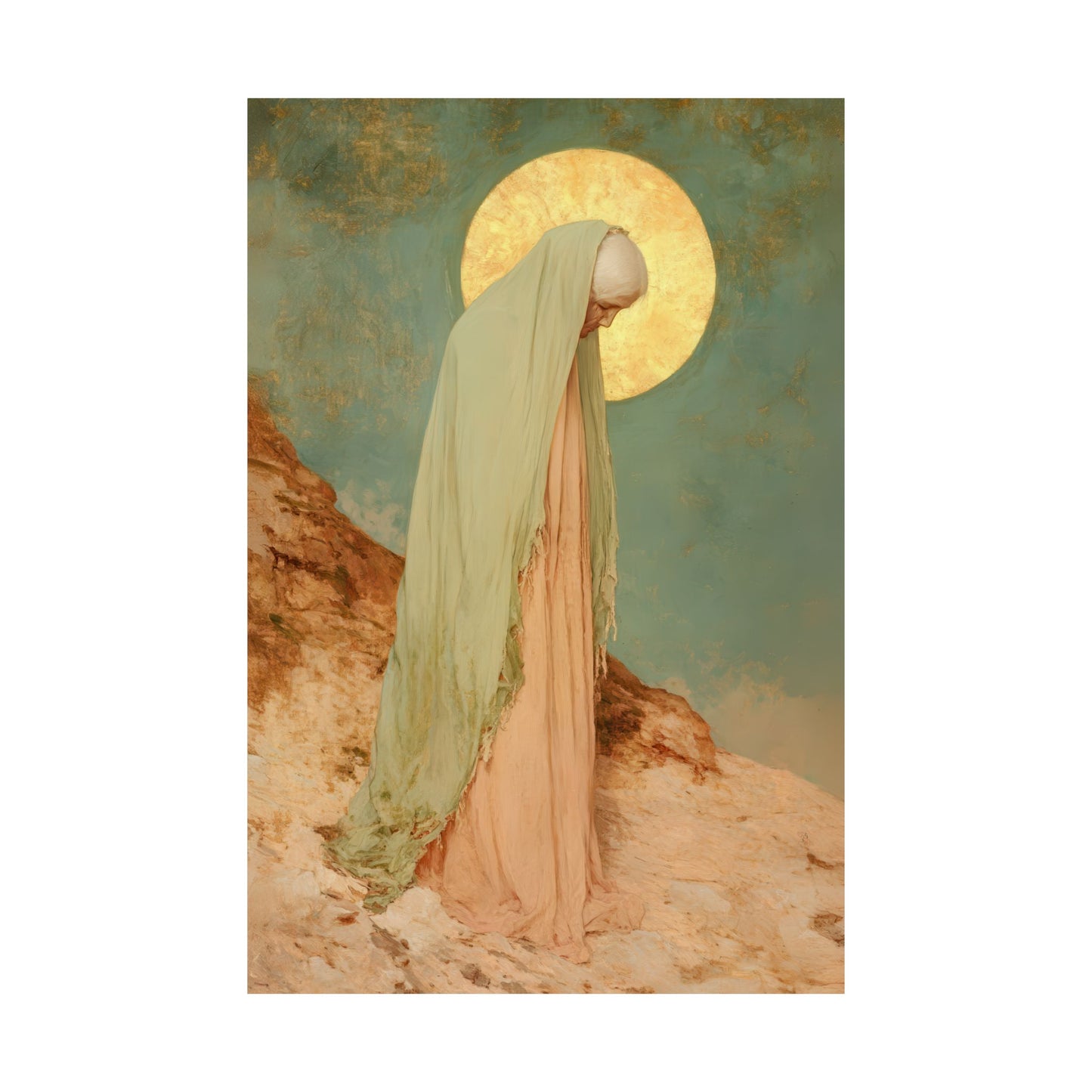 Saint Melania the Elder - Desert Mother - Sanctified Souls Print - Multiple Sizes - Premium Matte Vertical Posters