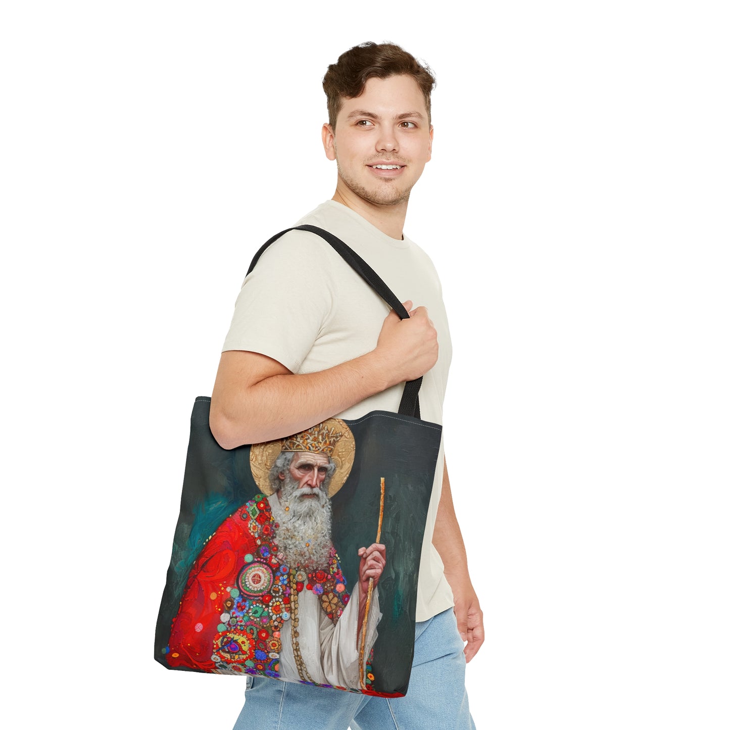 Saint Richard - Purse - Three sizes - Large Medium Small Faith Art Bag - Catholic purse - Double Sided - Patron Saint Artwork