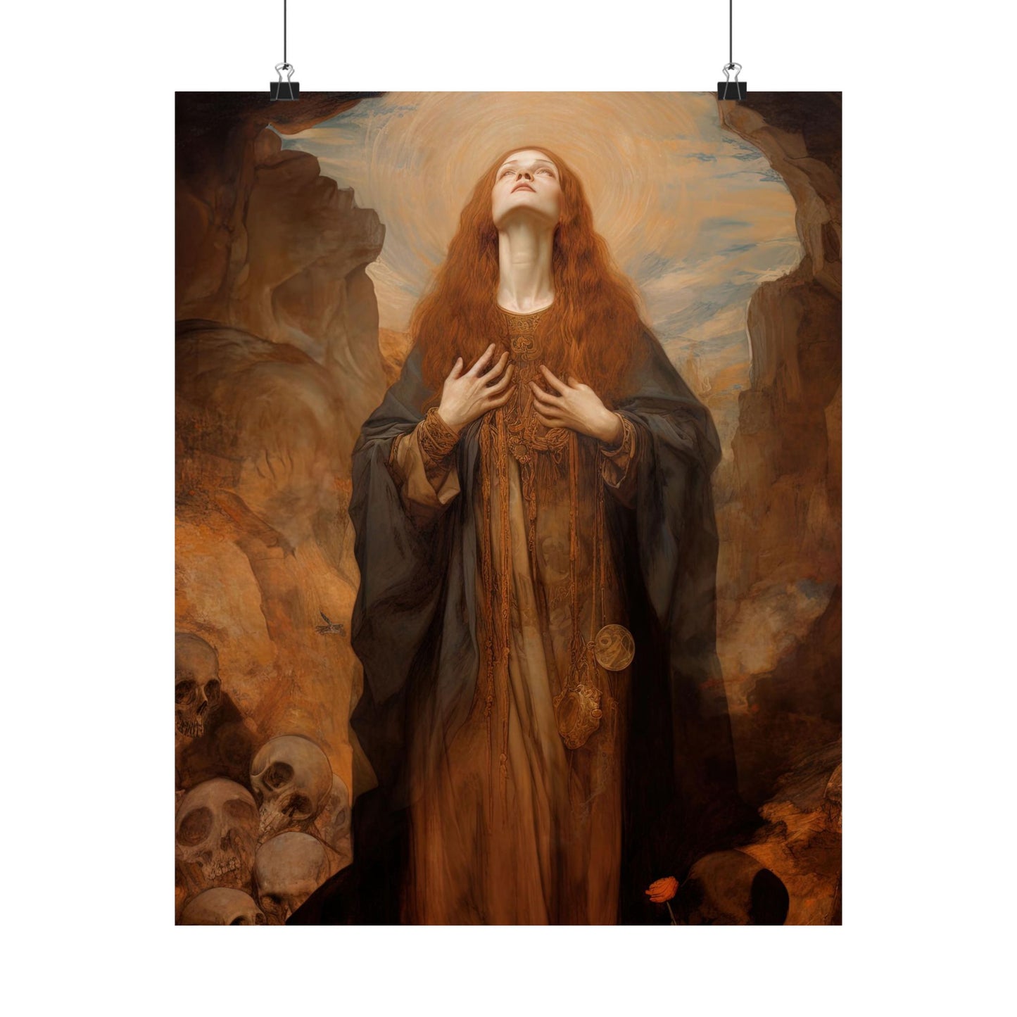 Saint Rosalia - Sanctified Souls Print - Multiple Sizes - Premium Matte Vertical Posters