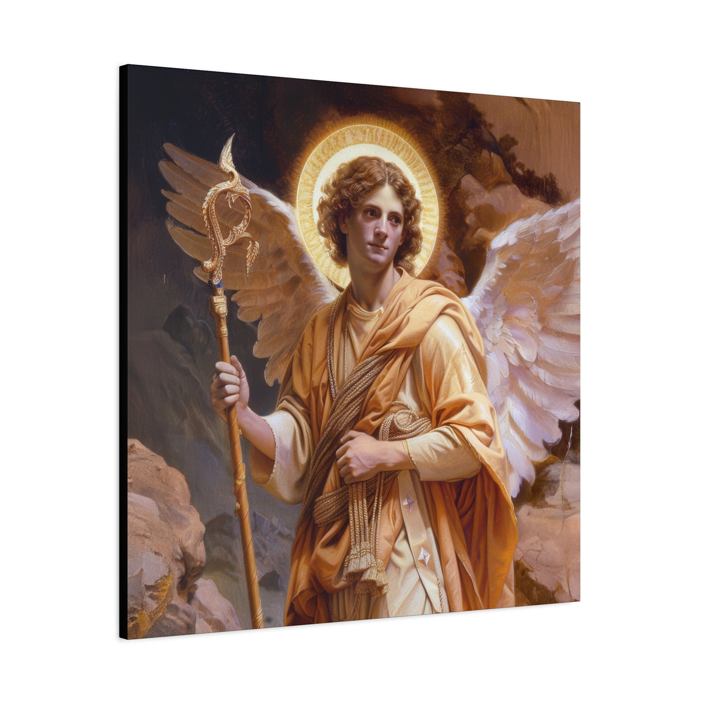 Saint Raphael the Archangel - Gallery Wrapped Canvas - Print - Religious Art for your Home - Catholic