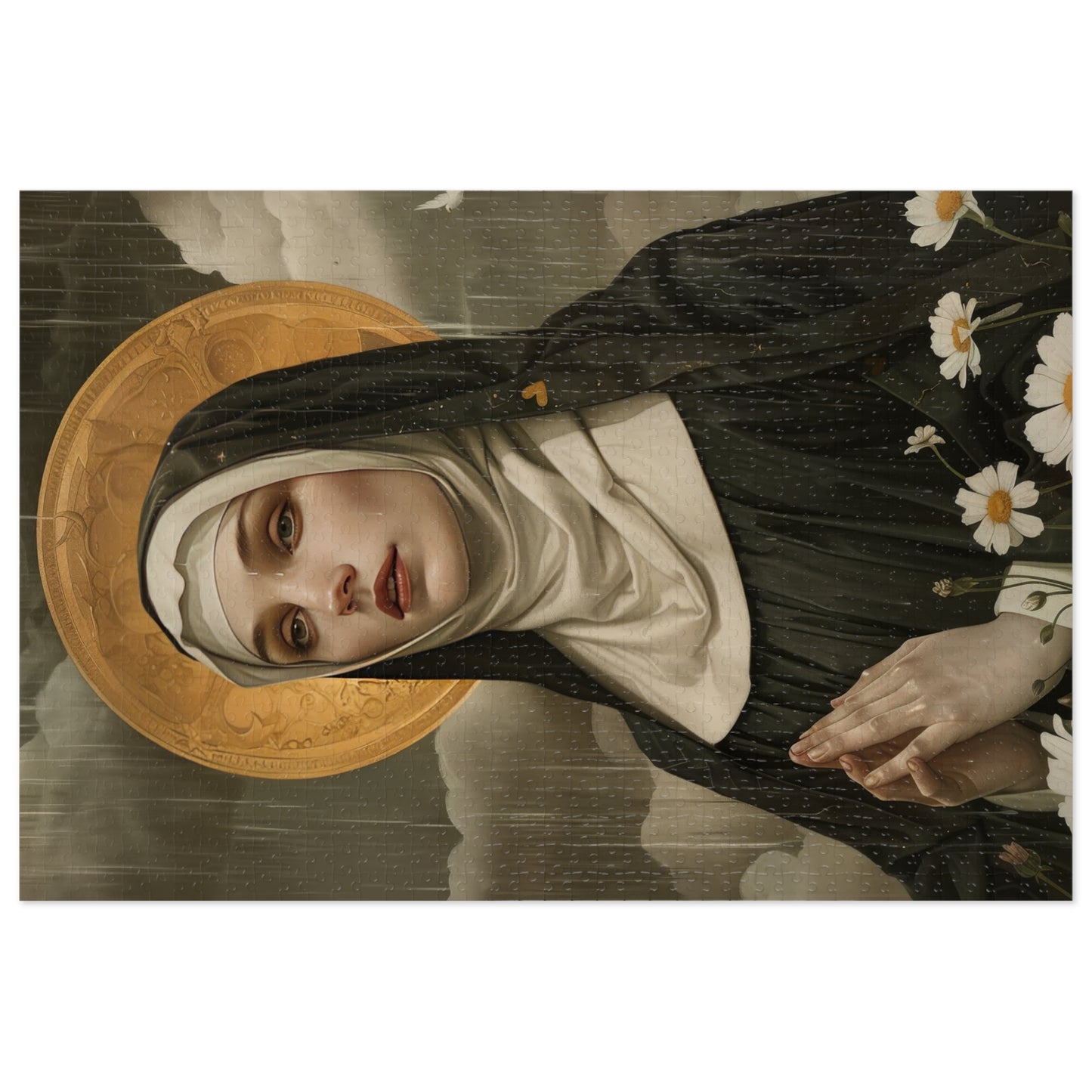 Saint Scholastica - Puzzle and Keepsake Tin - Religious Jigsaw Puzzle (30, 110, 252, 500,1000-Piece) - Religious Puzzle