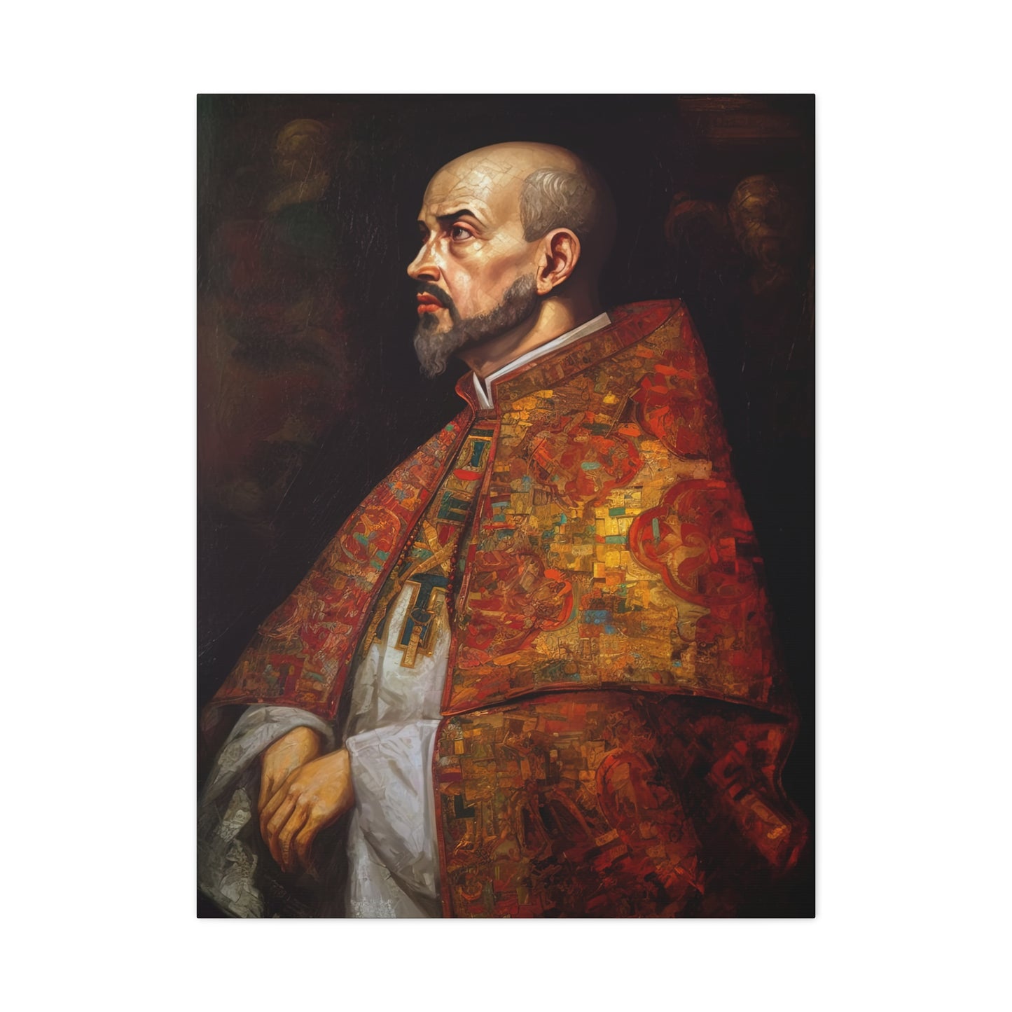 Saint Ignatius of Loyola Canvas Print - Multiple Sizes - Catholic Home art - Museum Wrapped Canvas - Sanctified Souls Print