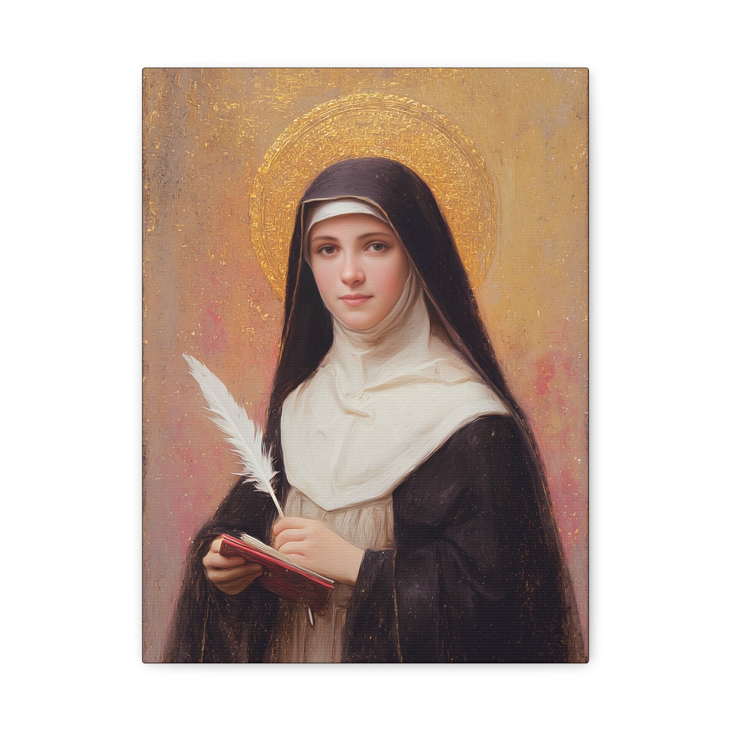 Saint Mechtildis / Mechtide of Hefta / Mechthild of Hackeborn - Gallery Wrapped Canvas - Print - Religious Art for your Home - Catholic Art