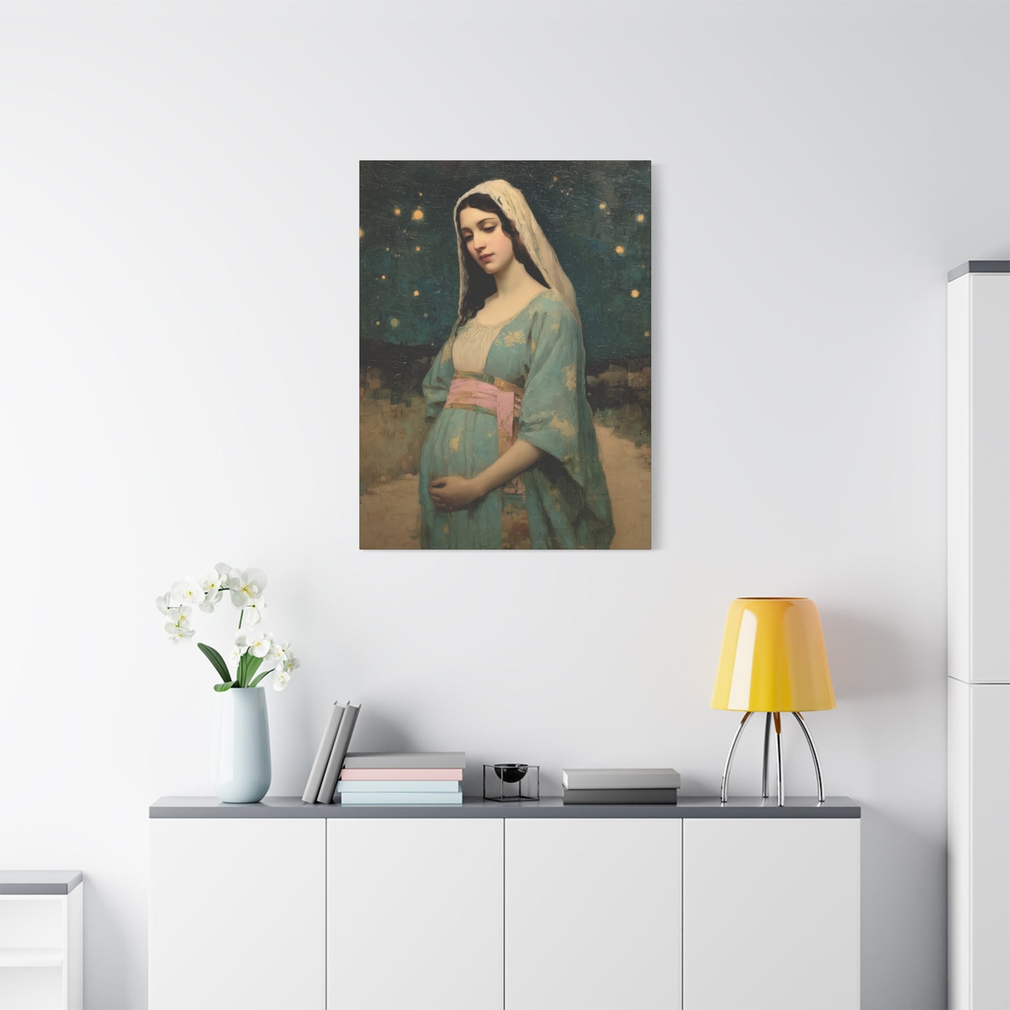 Our Lady of 'O' - Our Lady of Expectation - Mother Mary - Marian Art - Gallery Wrapped Canvas - Print - Catholic Art Print