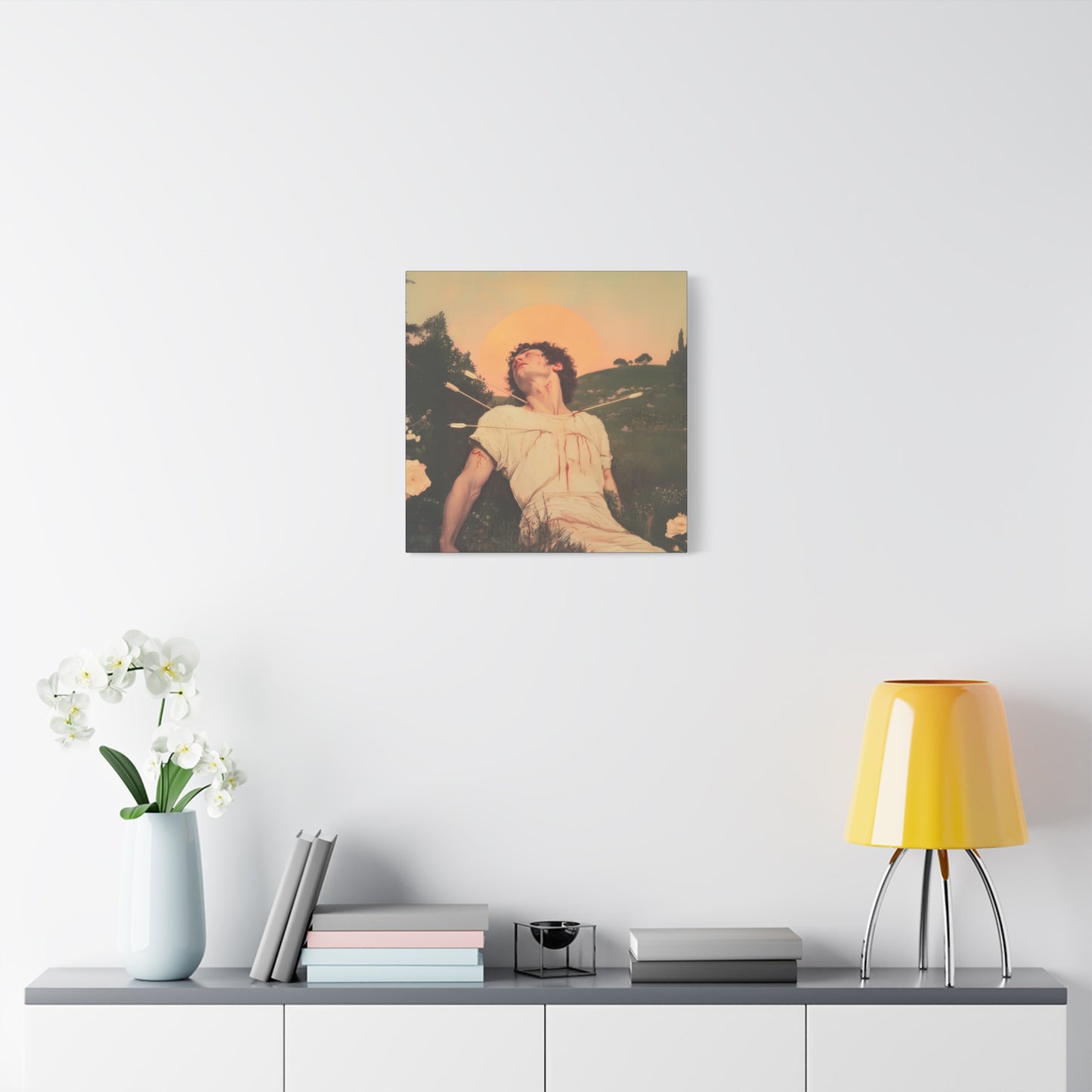 Saint Sebastian -  Museum Wrapped Canvas - Sanctified Souls Print - Religious Art for your Home - Catholic Patron Saint Art