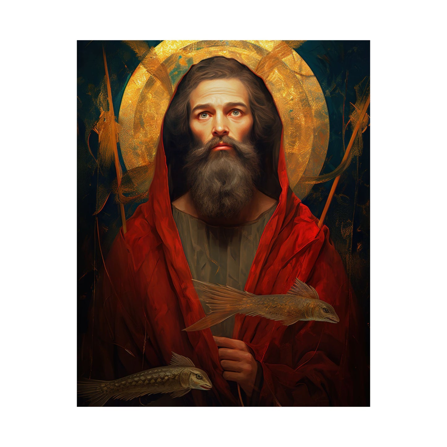 Saint Andrew the Apostle Print - Sanctified Souls Print - Multiple Sizes - Premium Matte Vertical Posters