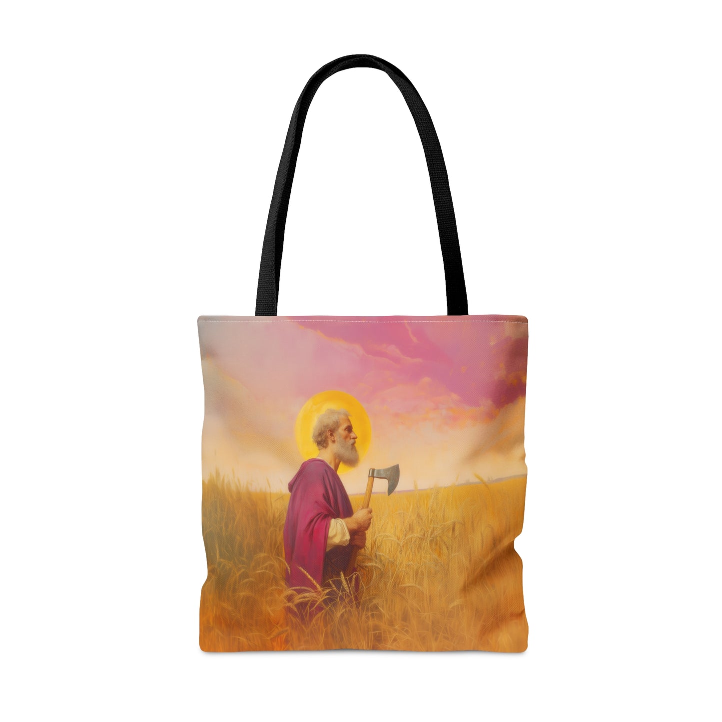 Saint Matthias - Tote Bag - Large Medium Small Faith Art Bag - Bible Study Faith Purse - Double Sided