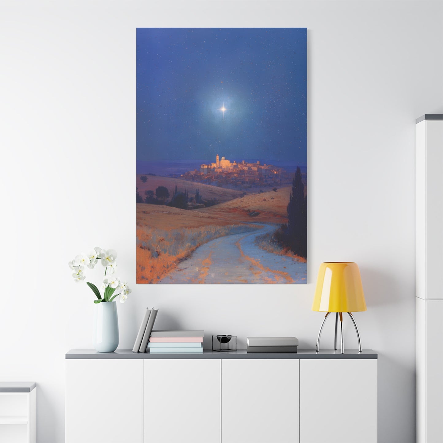 Bethlehem Wrapped in the Light of His Coming - Gallery Wrapped Canvas - Print - Religious Art for your Home - Catholic