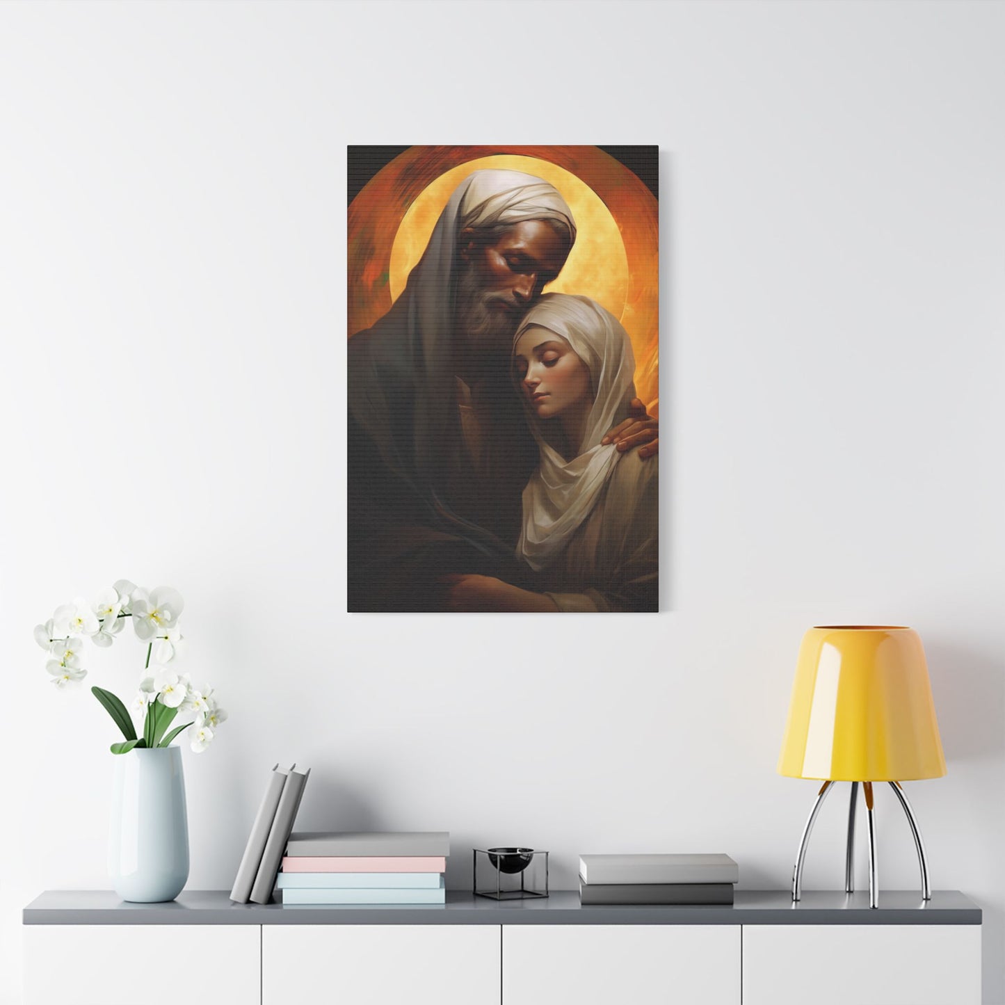 Saint Joachim and Saint Anne Canvas Print - Multiple Sizes - Catholic Home art - Museum Wrapped Canvas - Sanctified Souls Print