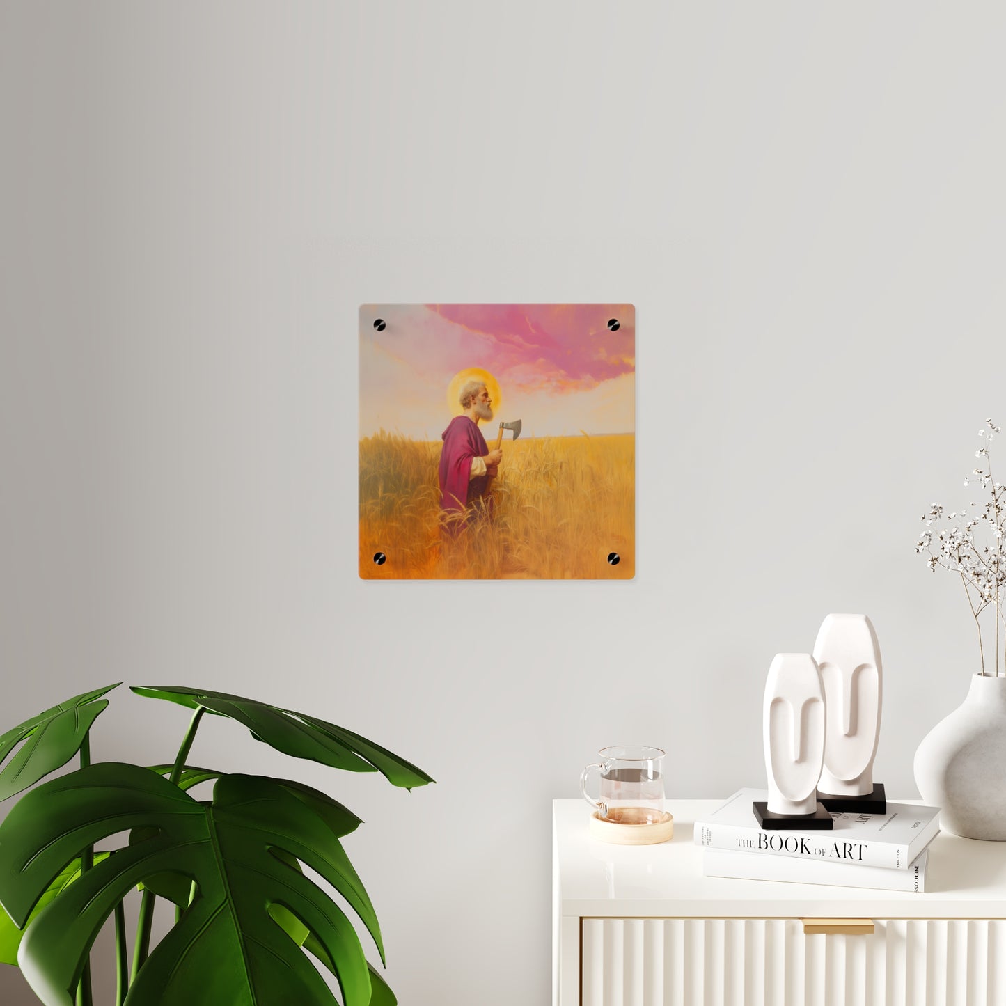 Saint Matthias Wall Art Panel - Ready to Hang Acrylic Print - Catholic Saint Art - Patron Saint Print - No Frame needed