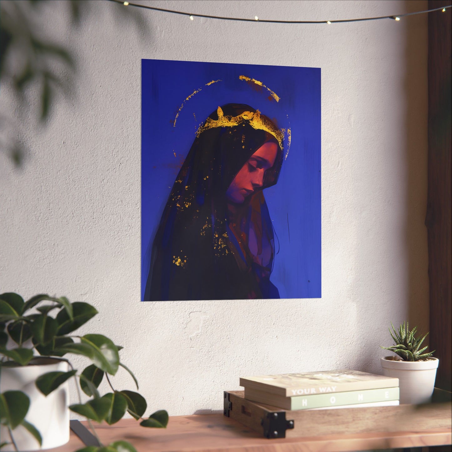 Mary, Mother of God - Queen of Heaven and Earth Poster Print - Sanctified Souls Print - Multiple Sizes - Premium Posters - Catholic Art