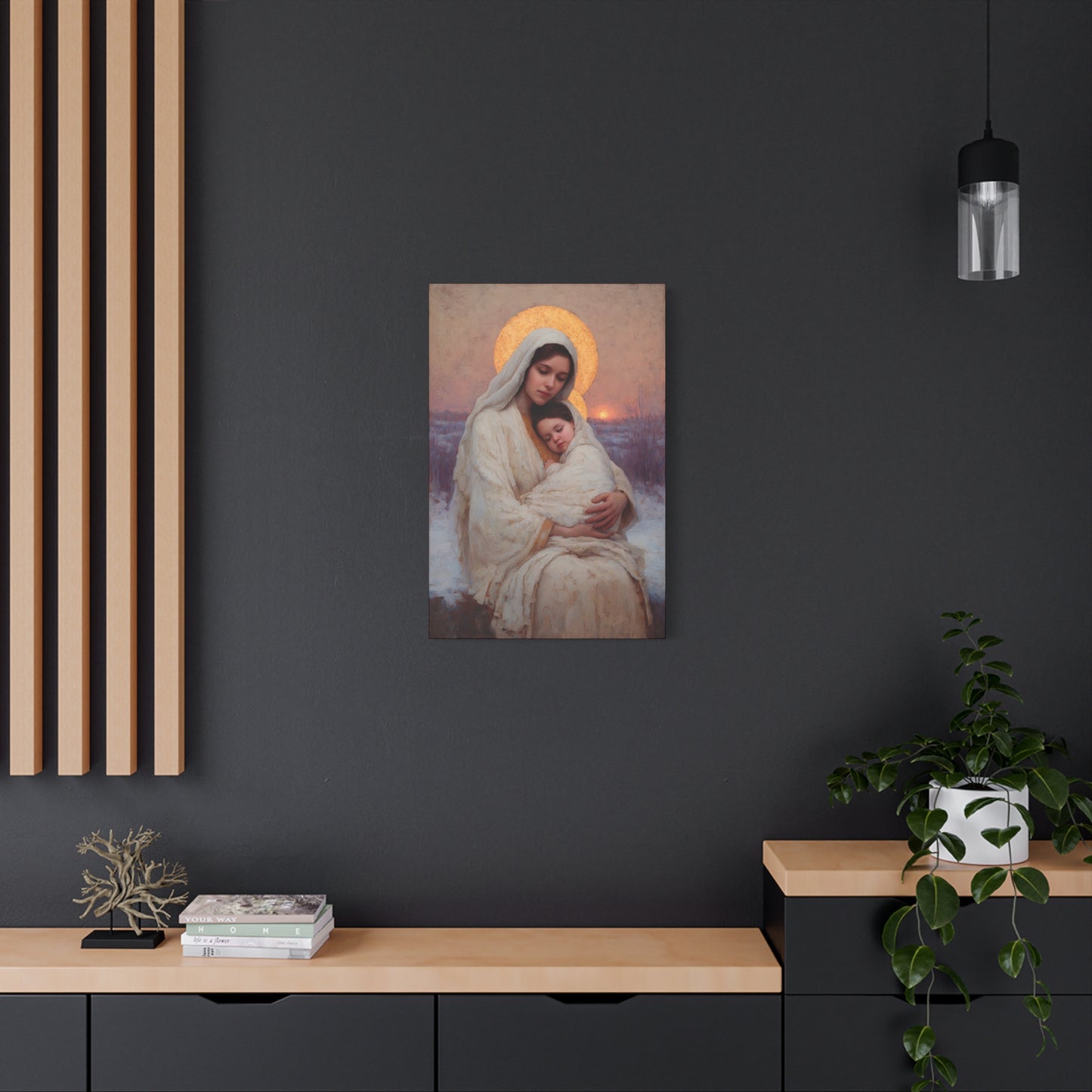 The Love That Stays - Mother Mary and the Christ Child - Gallery Wrapped Canvas - Print - Religious Art for your Home - Catholic Art Print
