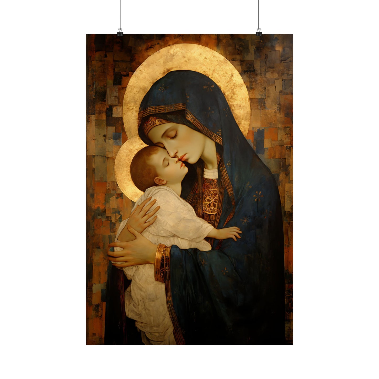 Mother of Mercy - Print - Sanctified Souls Print - Multiple Sizes - Premium Matte Vertical Posters - Madonna and the Christ Child