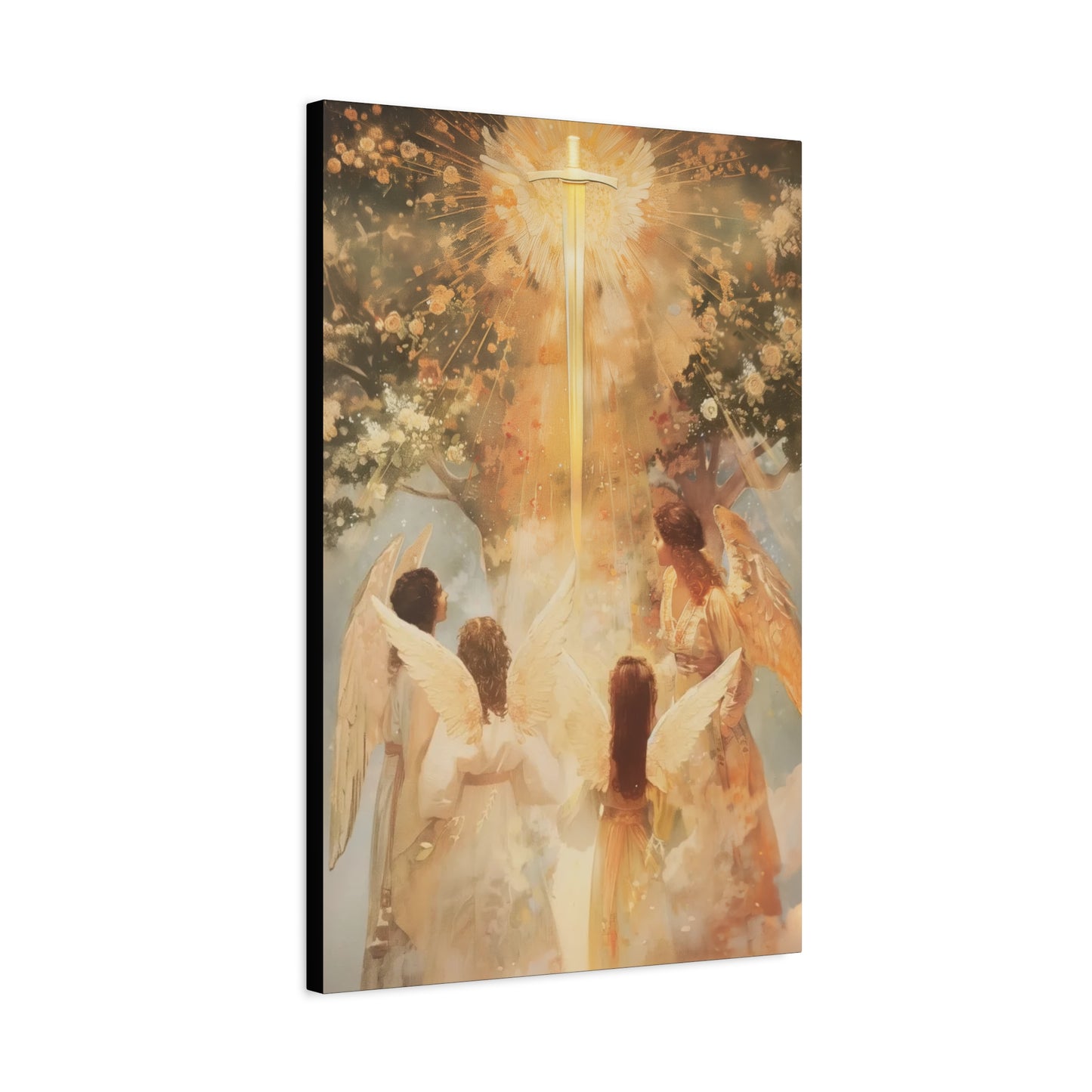 The Watchers of the First Dawn - Guardians of Eden - Gallery Wrapped Canvas - Print - Religious Art for your Home - Catholic Art