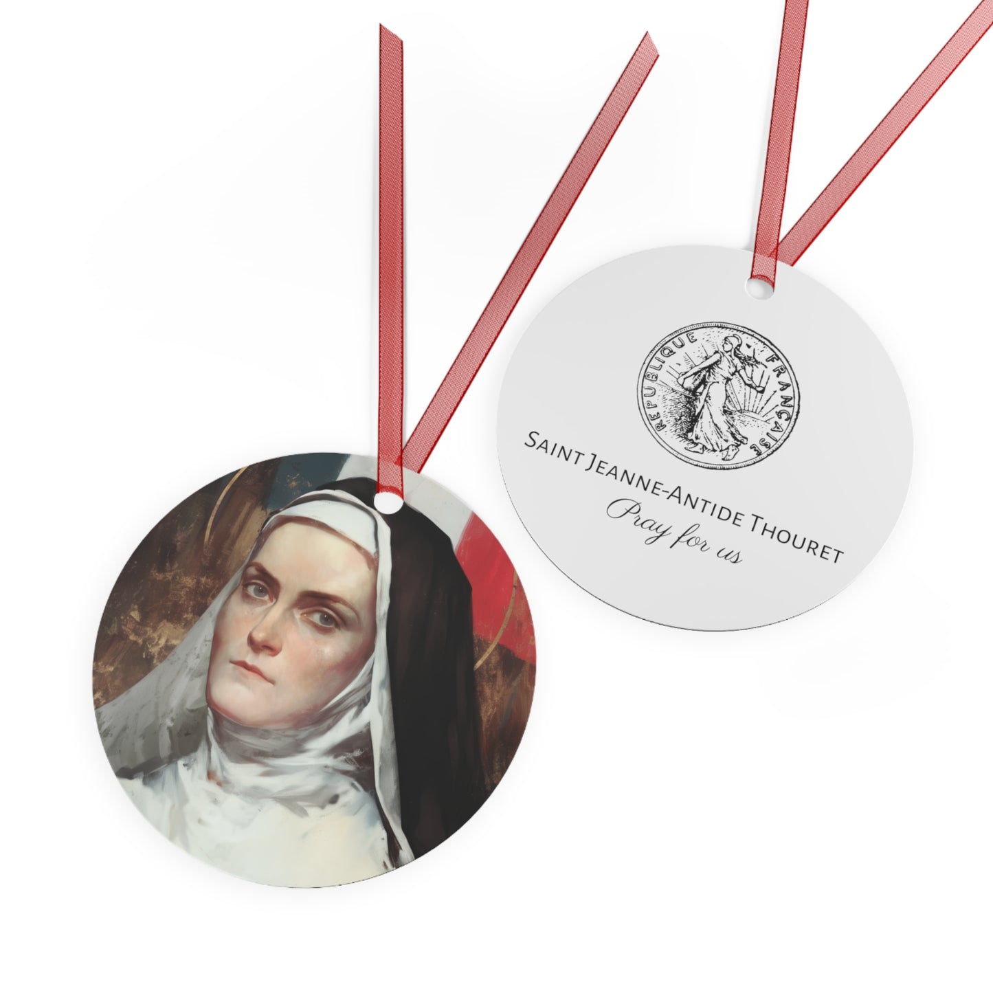 Saint Jeanne-Antide Thouret Metal Ornament - Religious Holiday Christmas Keepsake - Religious Catholic Tree Ornament - Christmas Gift