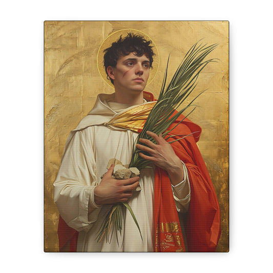 Saint Stephen - Museum Wrapped Canvas - Sanctified Souls Print - Religious Art for your Home