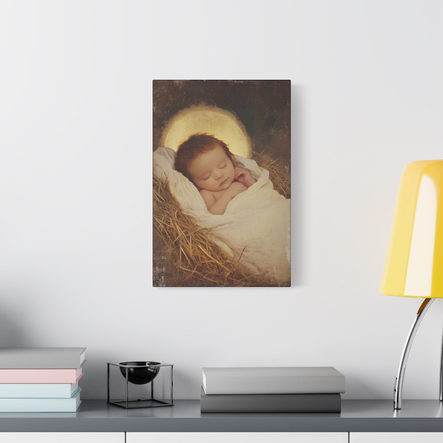Jesus, the Newborn Light of the World - Gallery Wrapped Canvas - Print - Religious Art for your Home - Catholic Art Print