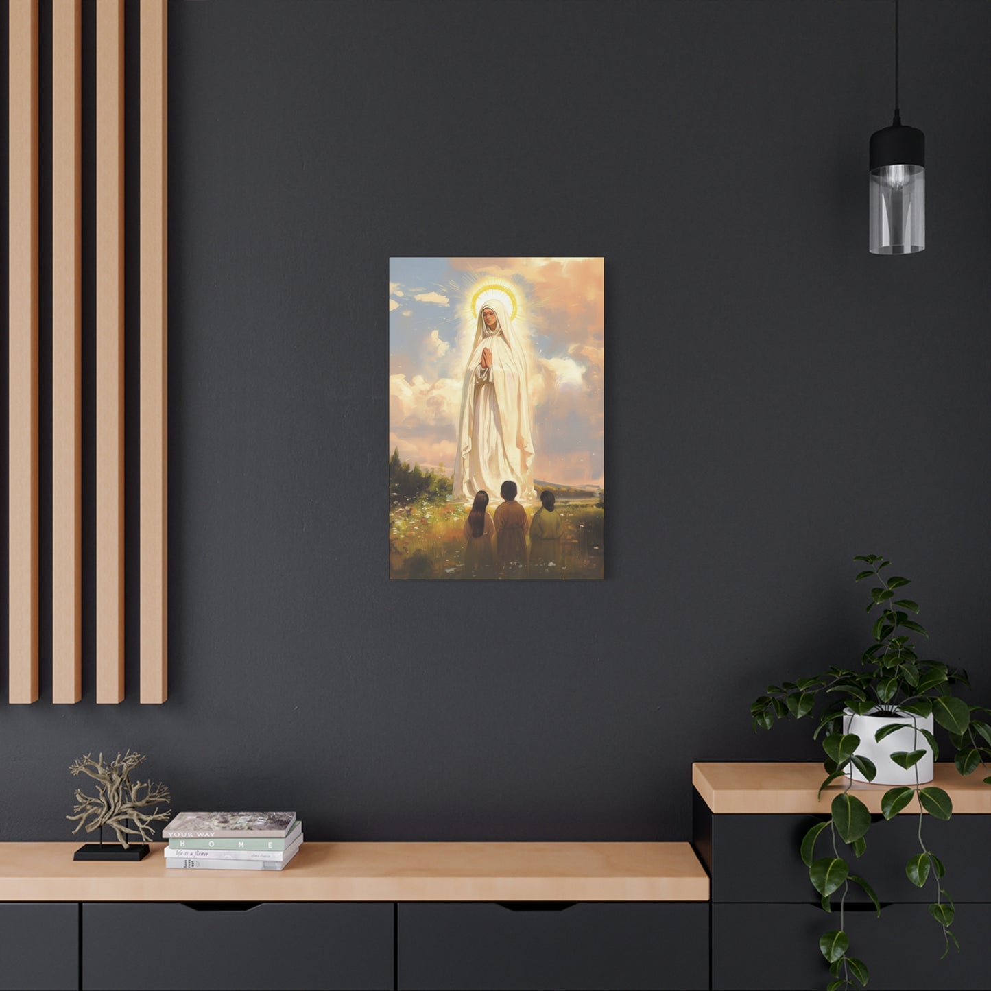 Our Lady of Fátima - Gallery Wrapped Canvas - Print - Religious Art for your Home - Catholic art print - prayer room art