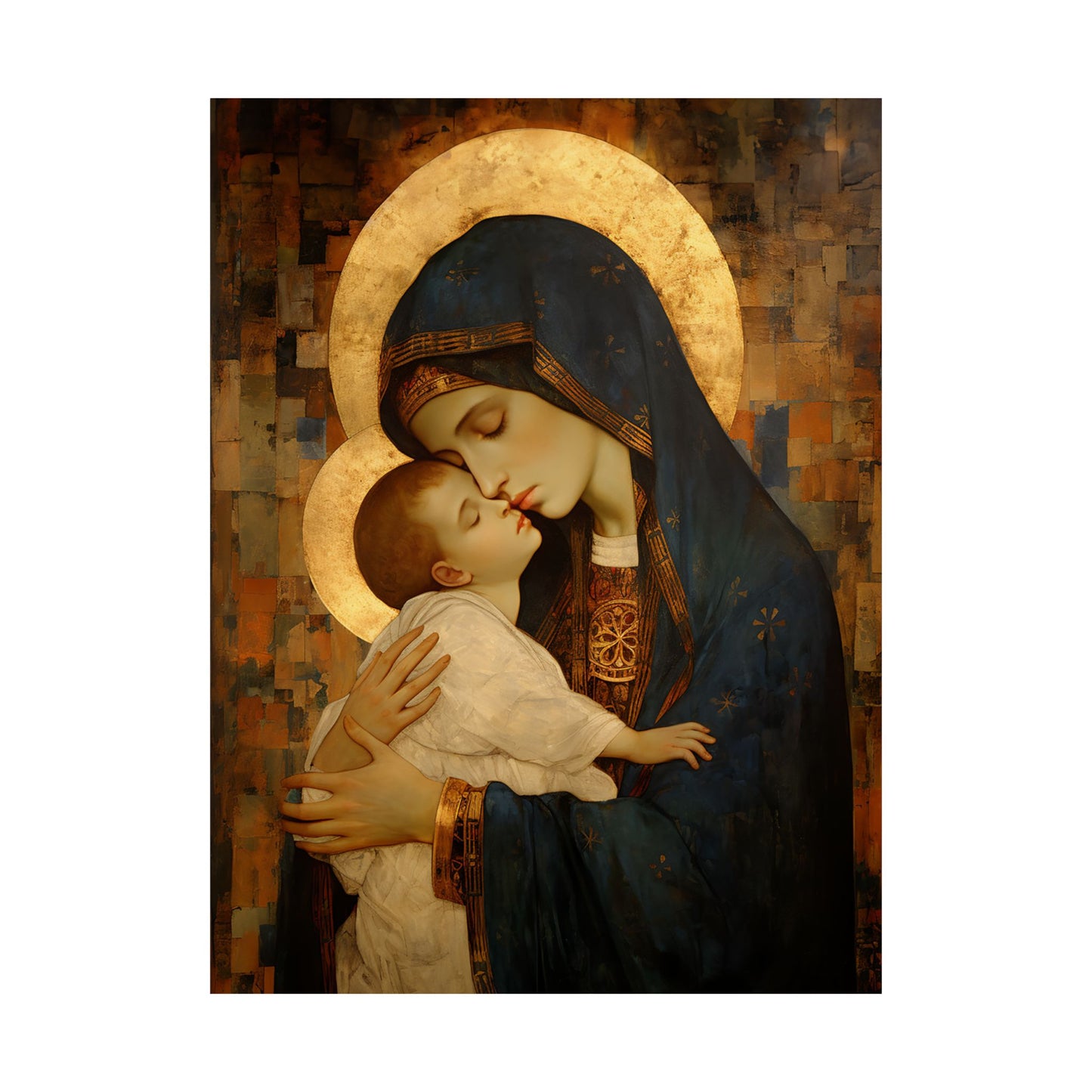 Mother of Mercy - Print - Sanctified Souls Print - Multiple Sizes - Premium Matte Vertical Posters - Madonna and the Christ Child
