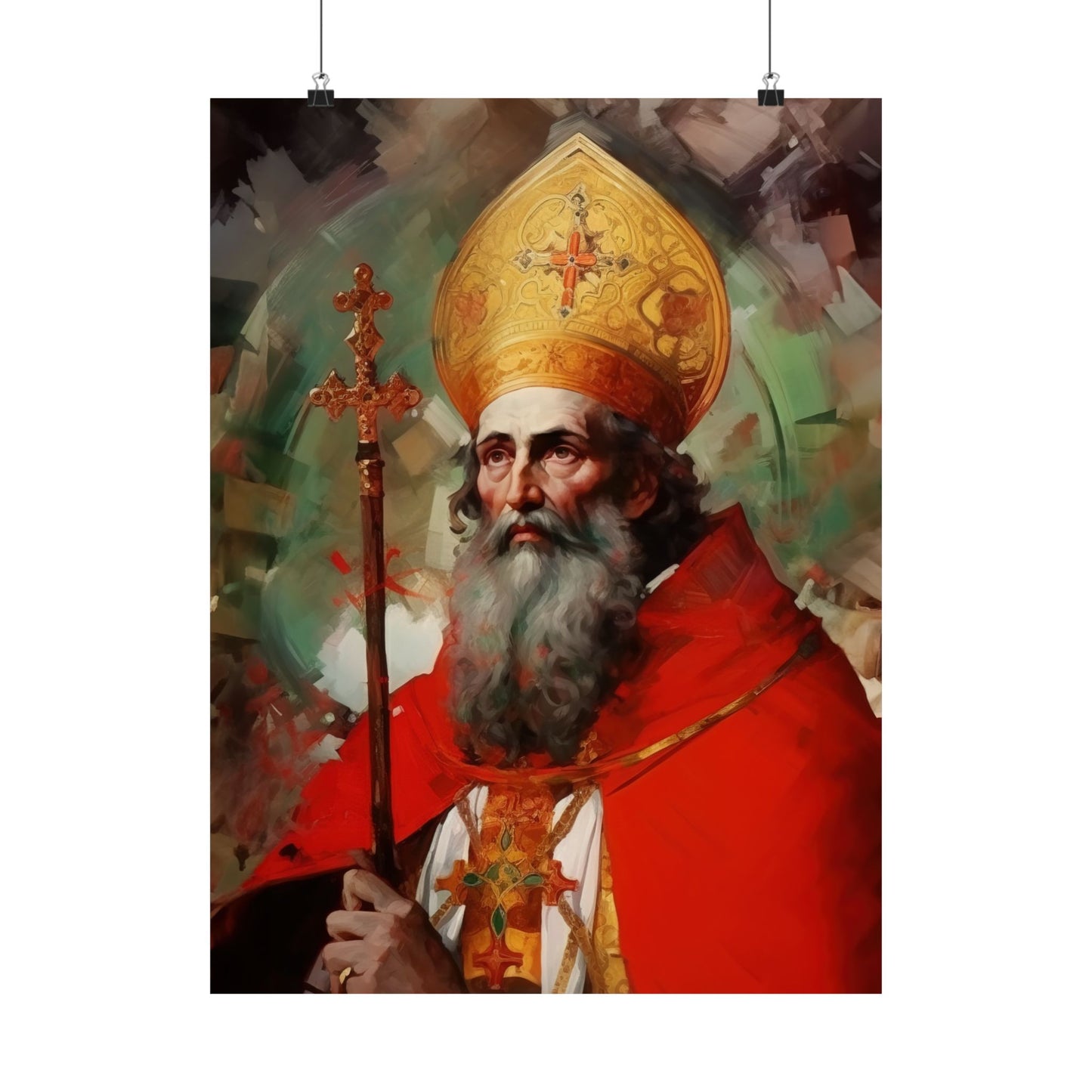 Saint Eusebius of Vercelli - Sanctified Souls Print - Multiple Sizes - Premium Matte Vertical Posters