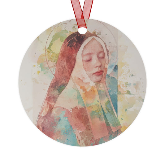 Saint Bernadette Ornament - Religious Holiday Christmas Ornament and Keepsake - Double sided Keepsake