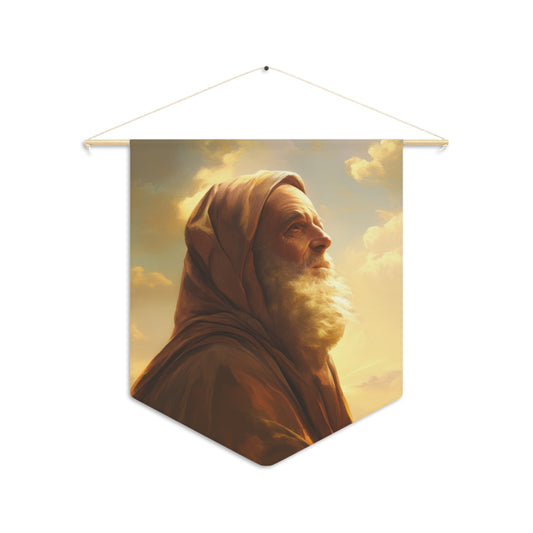 Father Abraham Pennant / Banner / Wall Hanging - Prayer room art - 18" x 21" - Catholic - Large Banner