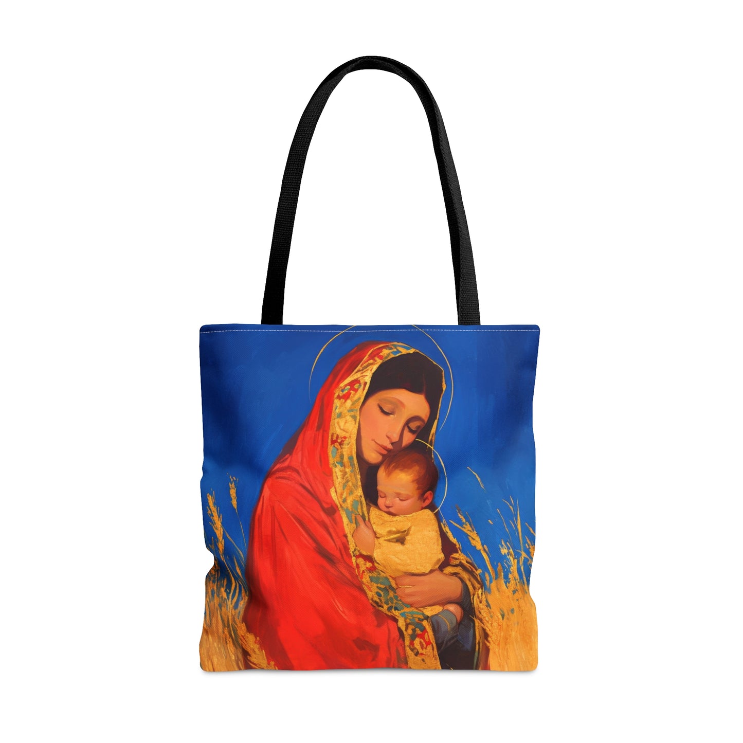 Our Lady of the Harvest - Tote Bag - Large Medium Small Faith Art Bag - Bible Study Faith Purse - Double Sided