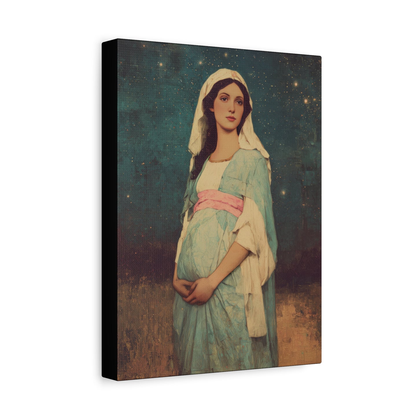 Our Lady of 'O' - Our Lady of Expectation - Mother Mary - Marian Art - Gallery Wrapped Canvas - Print - Catholic Art Print