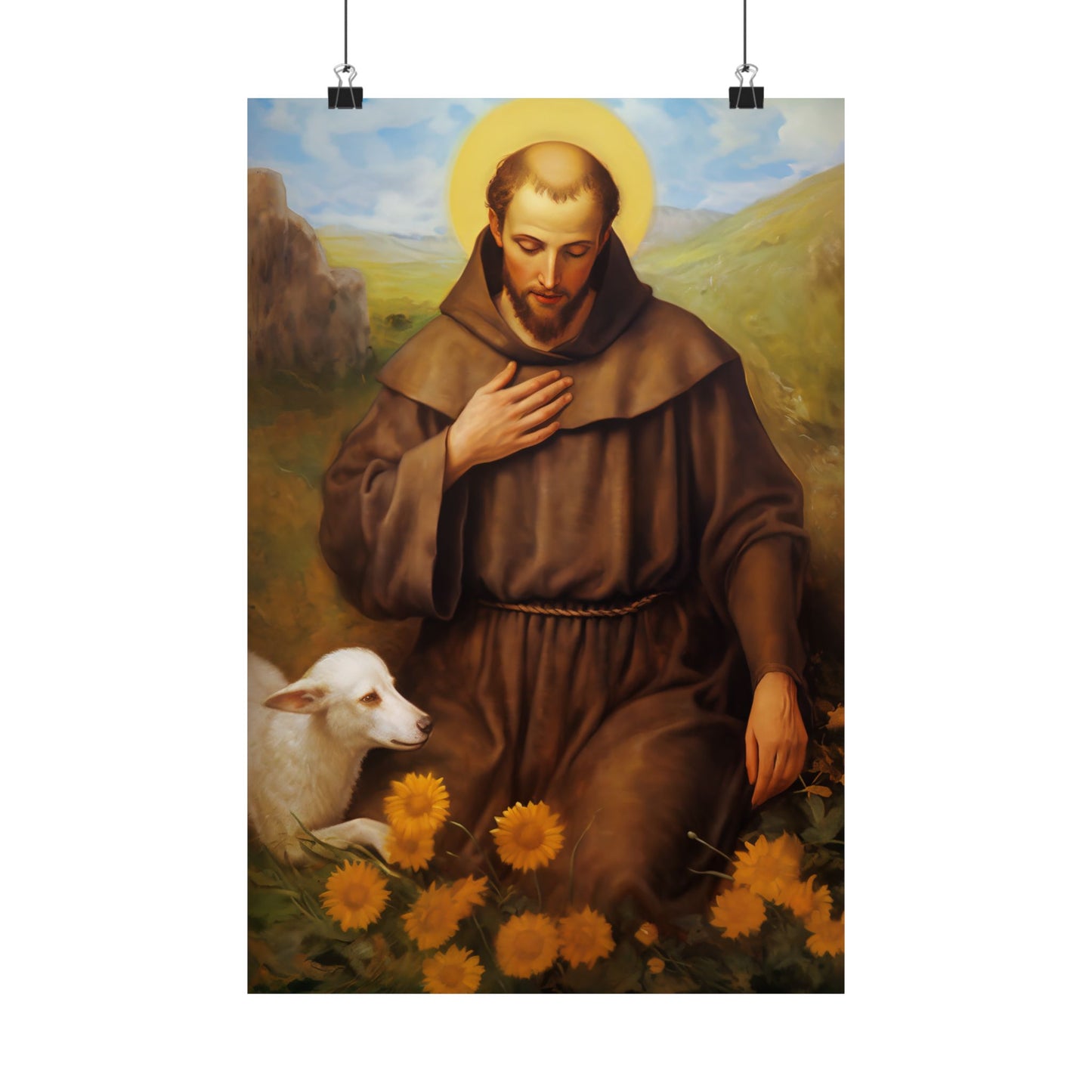 Saint Francis of Assisi - Sanctified Souls Print - Multiple Sizes - Premium Matte Vertical Posters