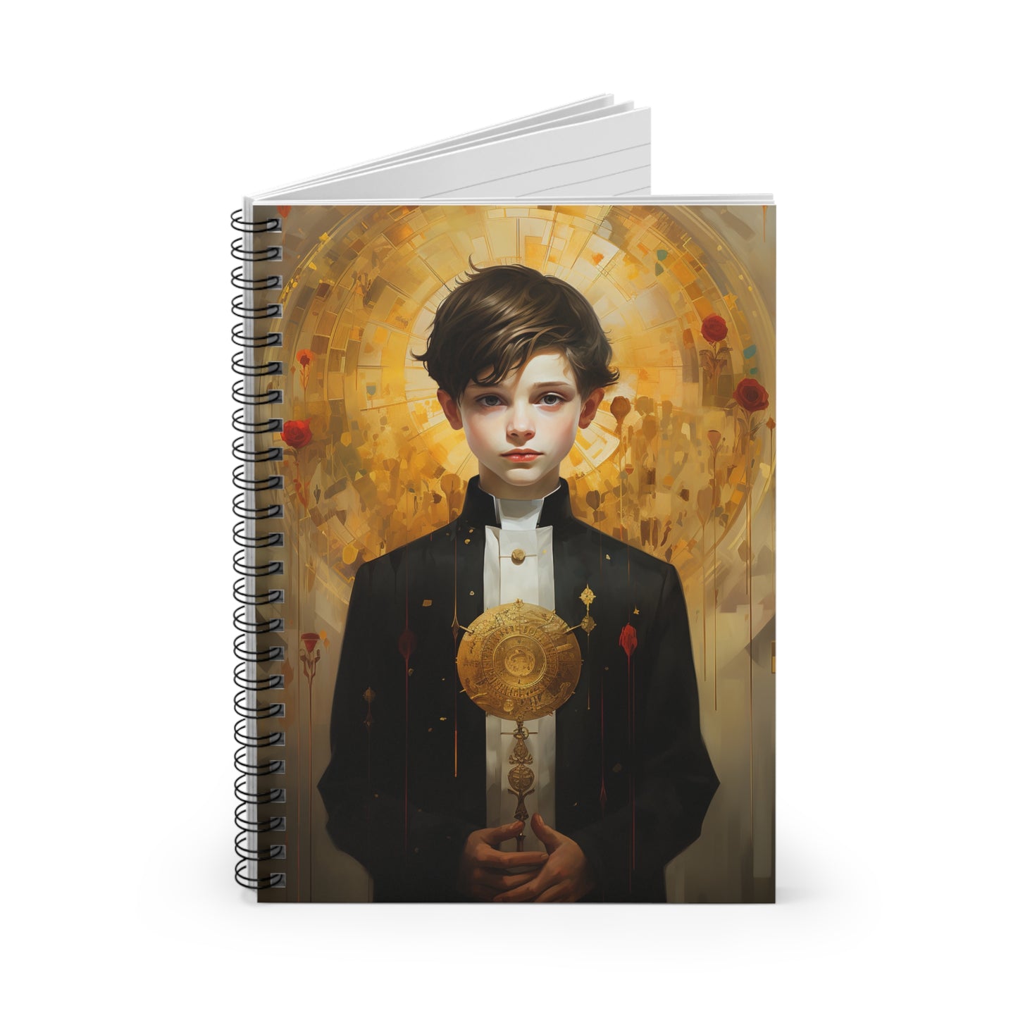 Saint Dominic Savio Journal - Sanctified Souls Art - Religious Based Notebook - Spiral Notebook - Ruled Line