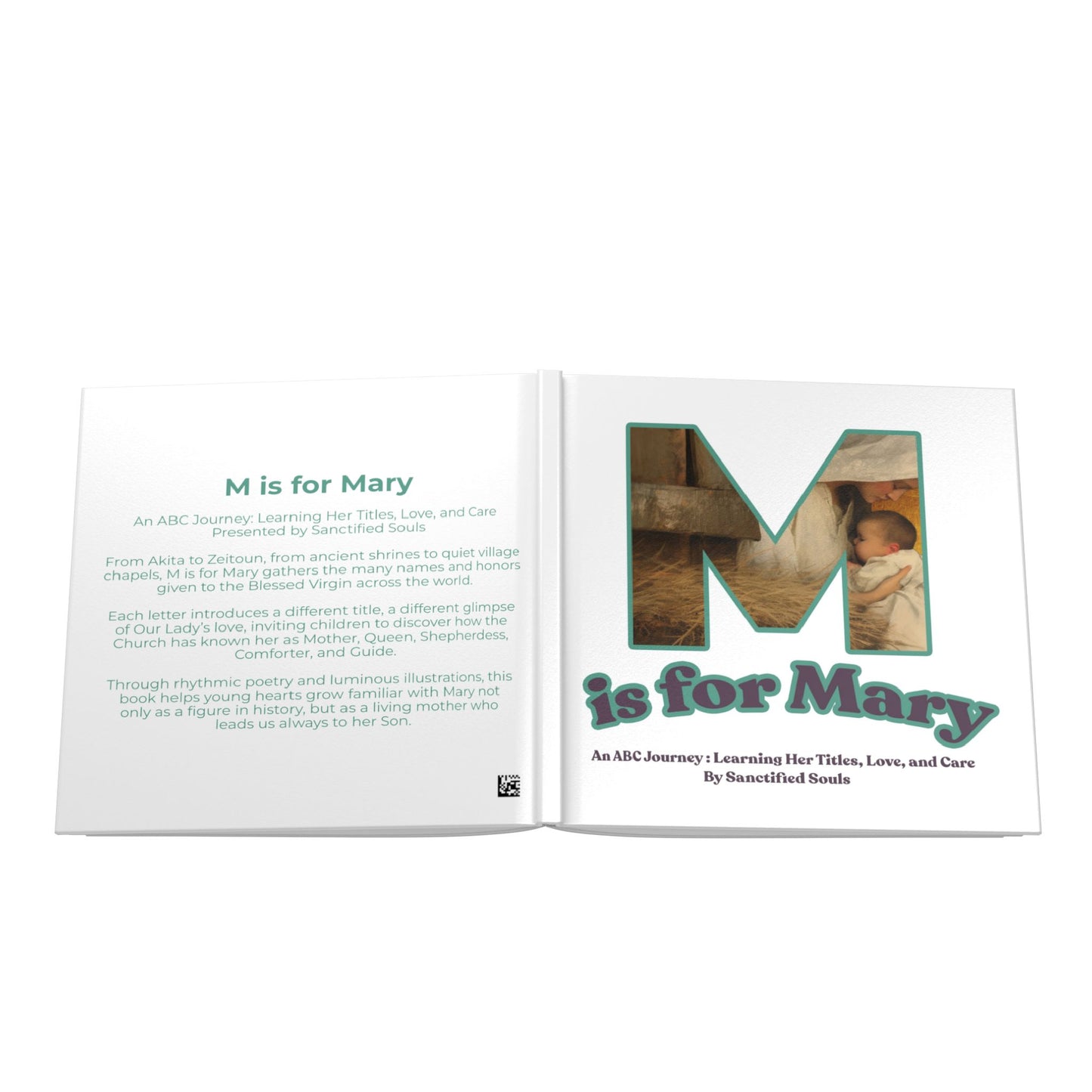 M is for Mary (Hardcover) An ABC Journey - Catholic ABC Book  | Marian Alphabet Children's Letters | Our Lady | Catholic Kids, Toddler, Baby