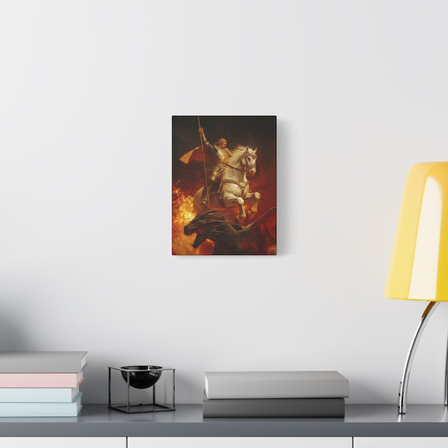 Saint George -  Museum Wrapped Canvas - Sanctified Souls Print - Religious Art for your Home - Catholic Patron Saint Art