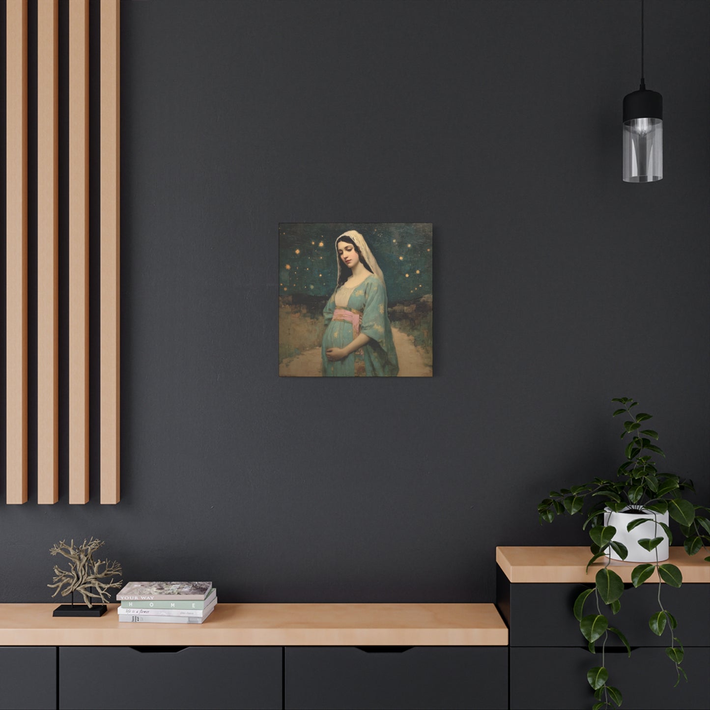 Our Lady of 'O' - Our Lady of Expectation - Mother Mary - Marian Art - Gallery Wrapped Canvas - Print - Catholic Art Print