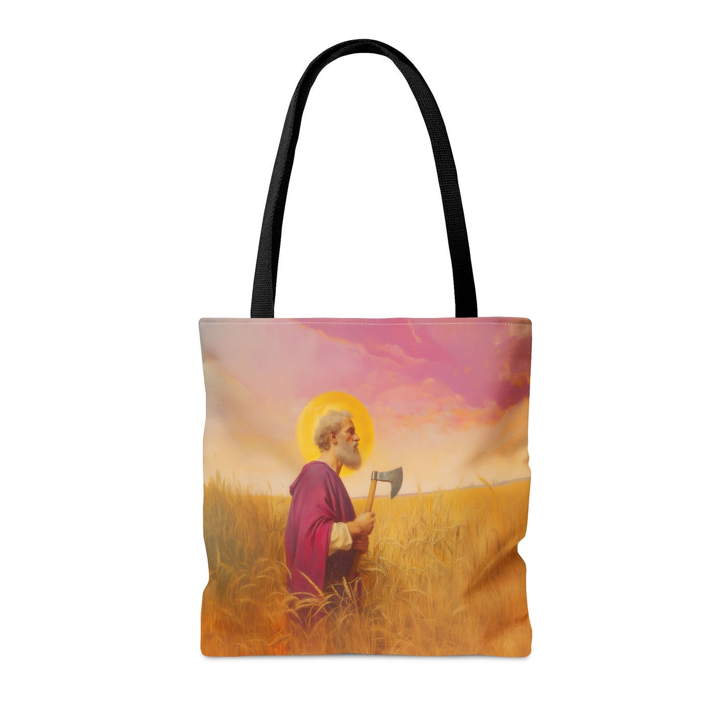 Saint Matthias - Tote Bag - Large Medium Small Faith Art Bag - Bible Study Faith Purse - Double Sided